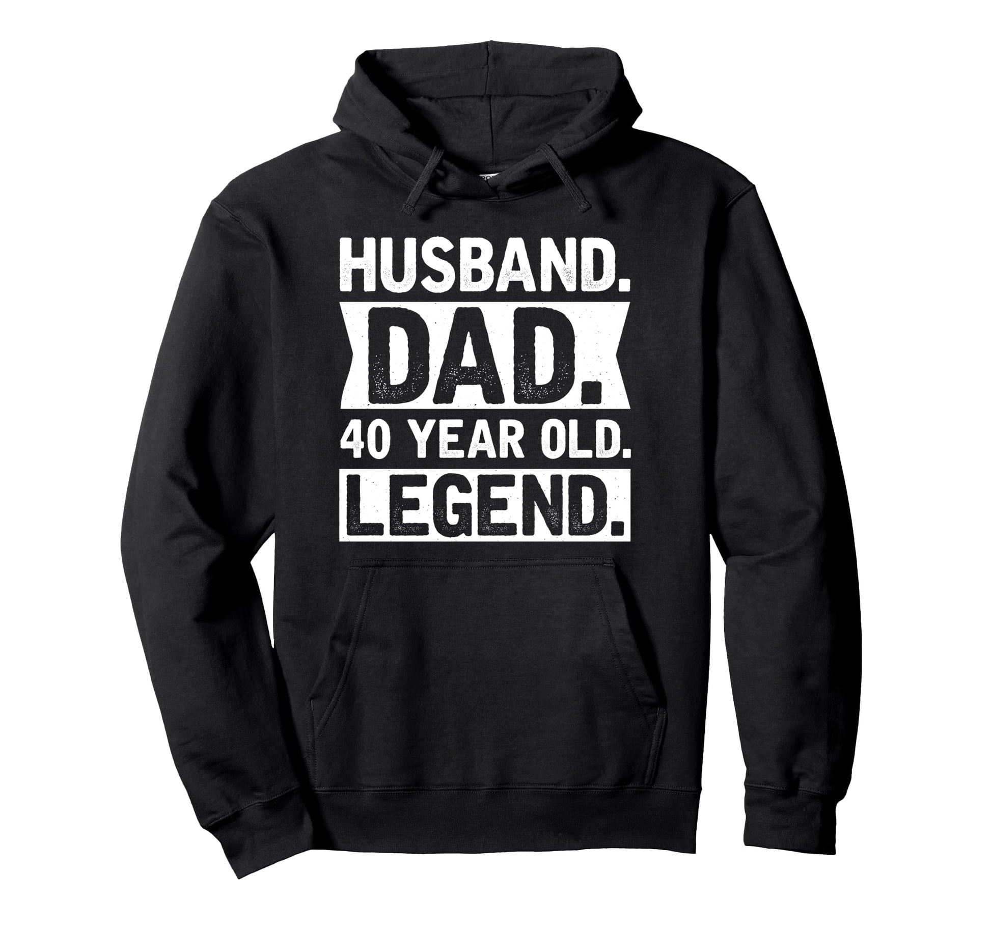 Husband Dad 40 Year Old Legend Hoodie - Custom Art Print for Adults - T-Shirt, Sweatshirt, Hoodie
