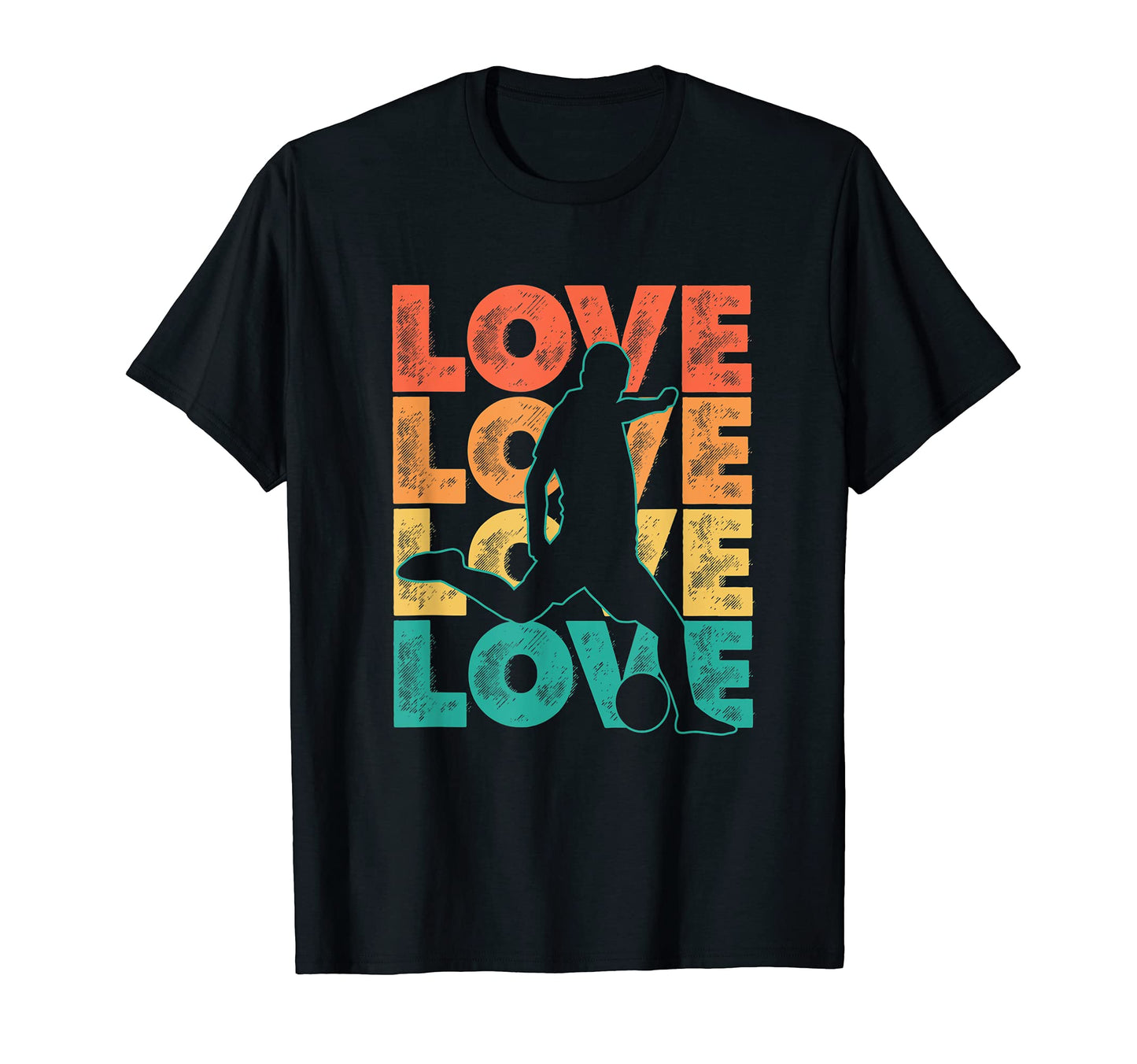Footballer Love Word Theme Soccer Player T-Shirt - Graphic Print for Adults - T-Shirt, Sweatshirt, Hoodie