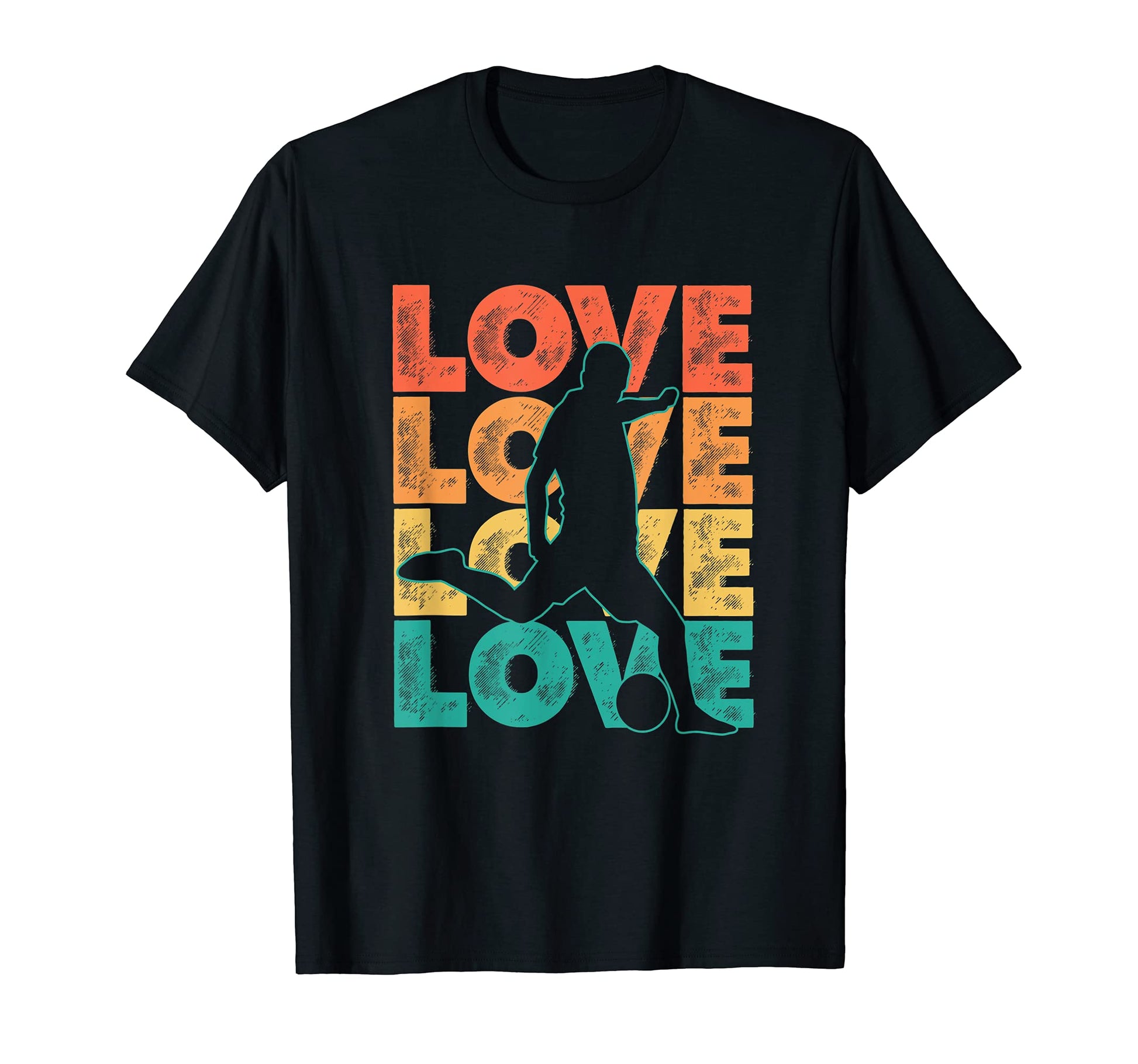 Footballer Love Word Theme Soccer Player T-Shirt - Graphic Print for Adults - T-Shirt, Sweatshirt, Hoodie