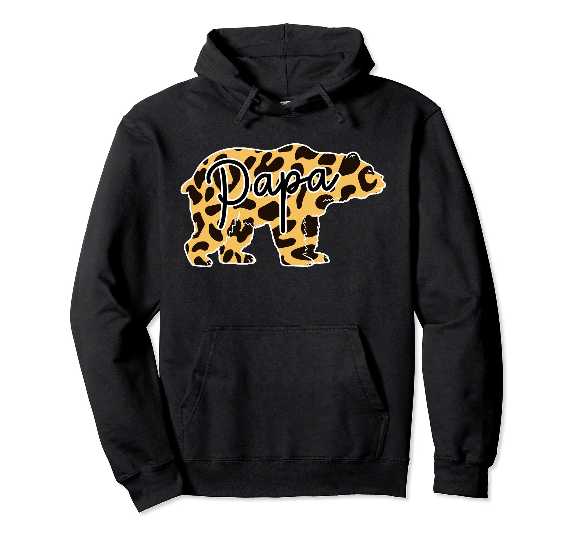 Papa Bear Cheetah Leopard Gift Hoodie - Fun Novelty Design for Adults - T-Shirt, Sweatshirt, Hoodie