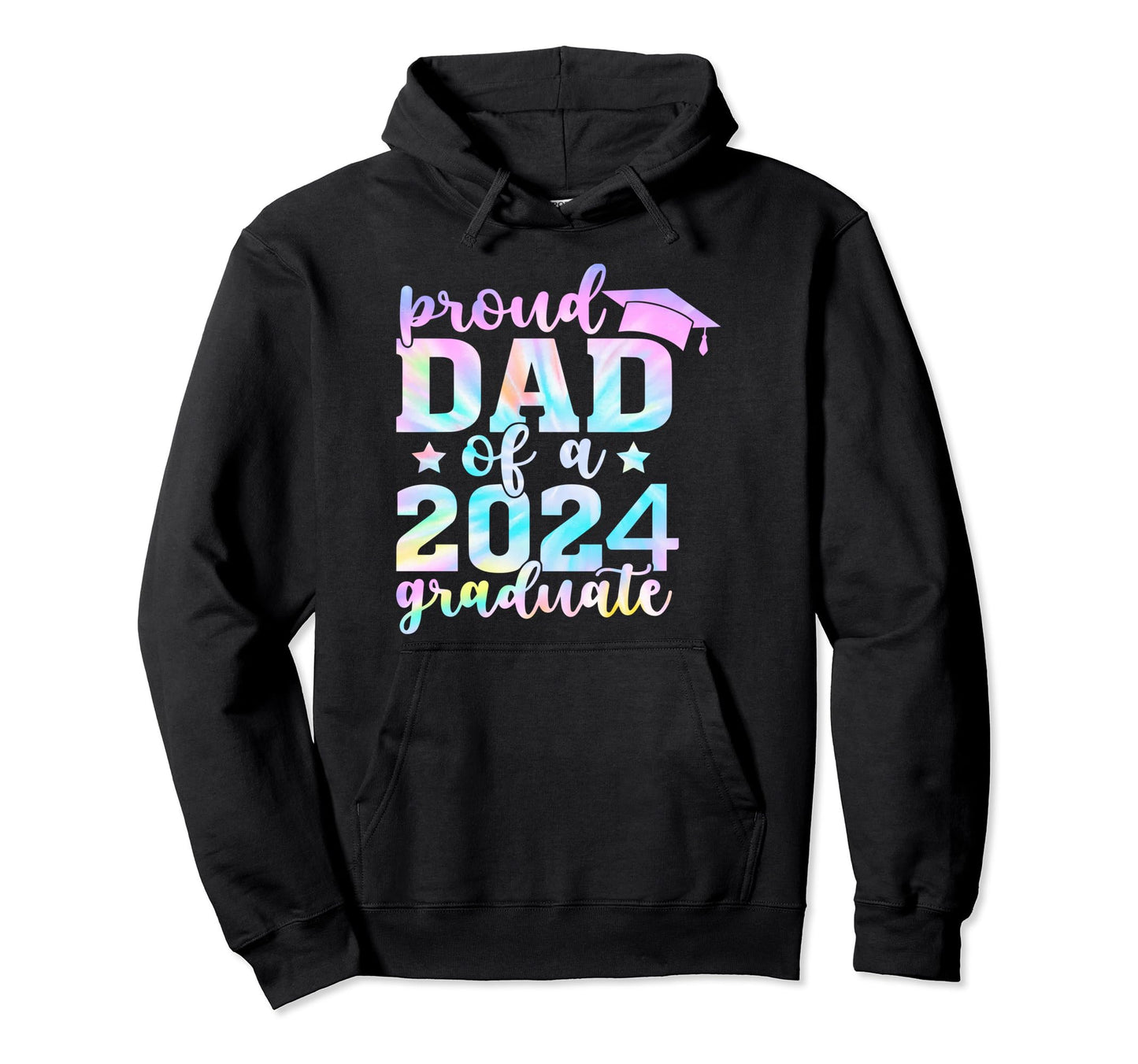 Proud Dad Class 2024 Graduate Senior Hoodie - Novelty Apparel for Adults - T-Shirt, Sweatshirt, Hoodie