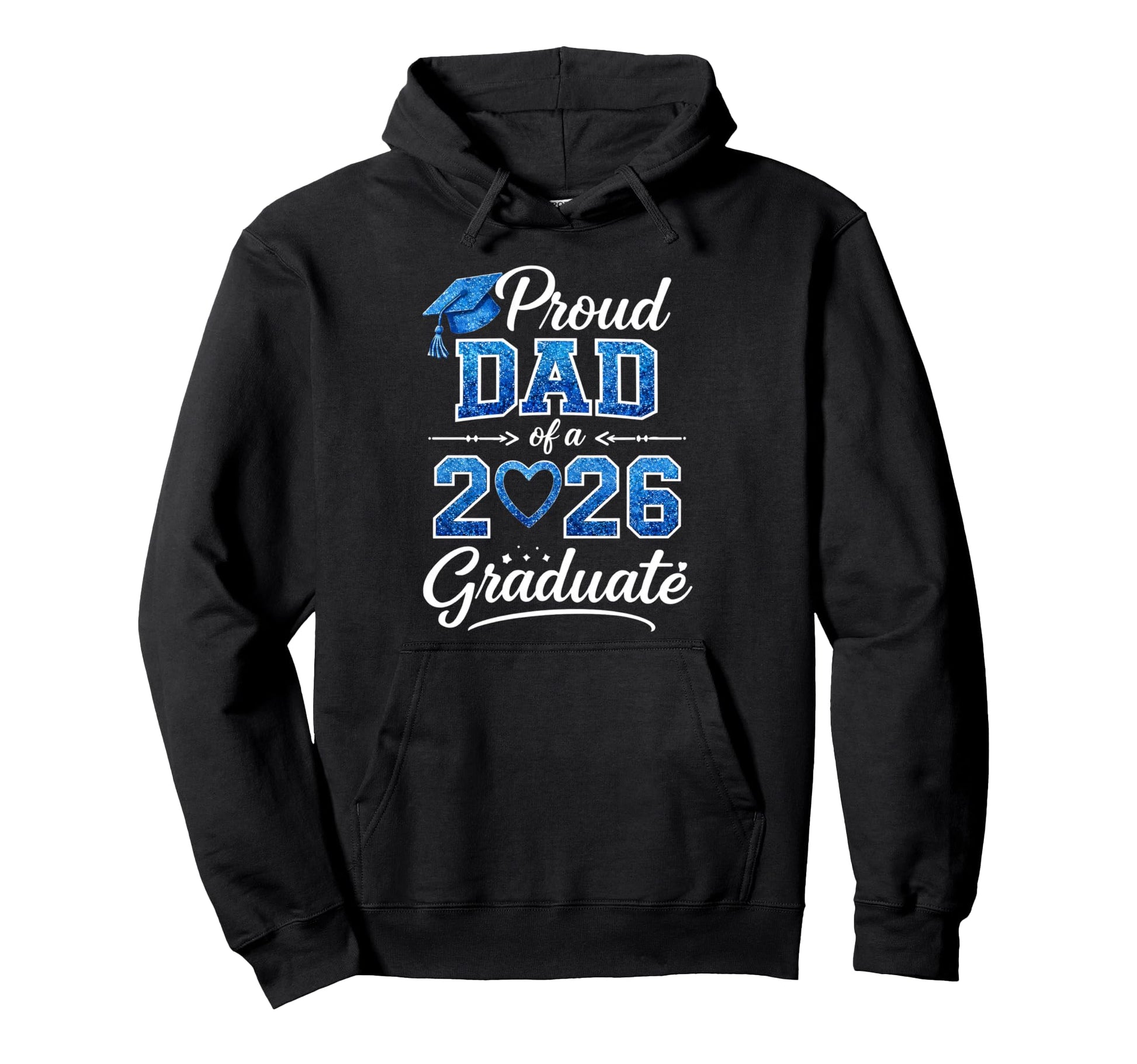 Proud Dad Class 2026 Graduate Senior Hoodie - Minimalist Print for Adults - T-Shirt, Sweatshirt, Hoodie