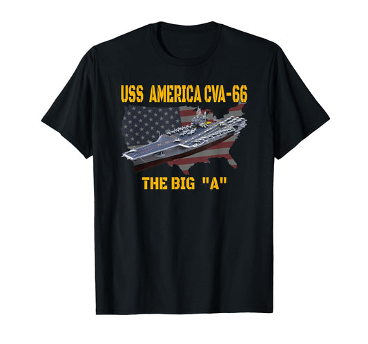 Aircraft Carrier Uss America Cva 66 T-Shirt - Aesthetic Graphic Unisex - T-Shirt, Sweatshirt, Hoodie