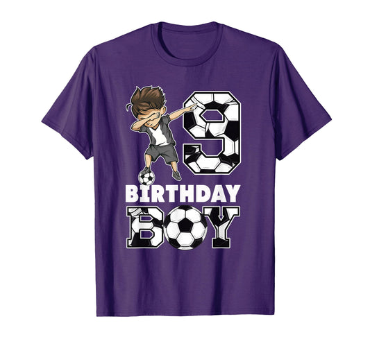 9Th Birthday Gift Soccer Birthday T-Shirt - Trendy Graphic for Adults - T-Shirt, Sweatshirt, Hoodie