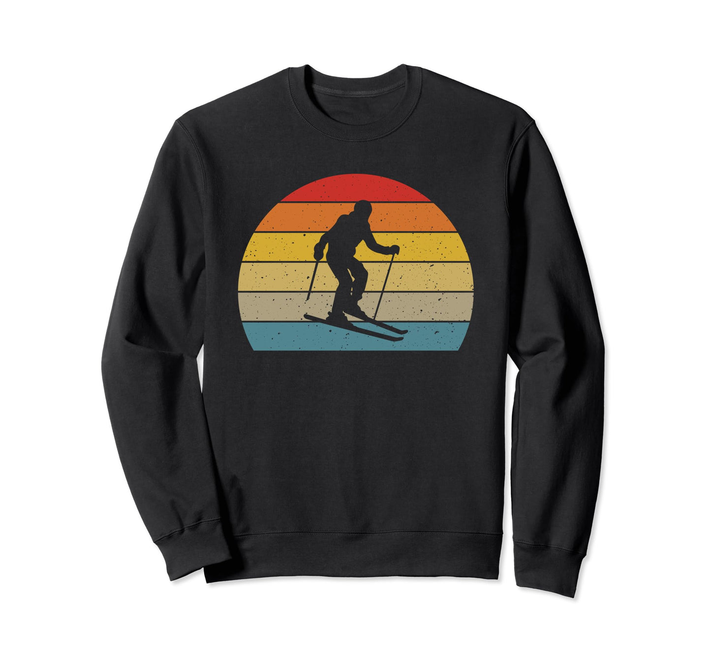 Ski Sunset Skier Skiing Dad Ski Lovers Sweatshirt - Minimalist Print Unisex - T-Shirt, Sweatshirt, Hoodie