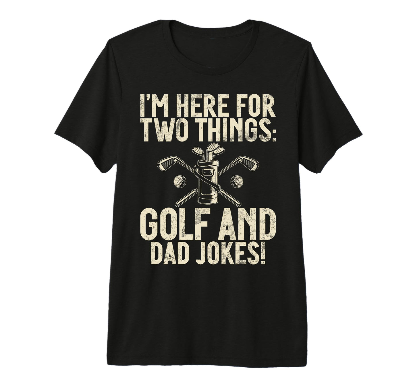 Golf And Dad Jokes Golf Dad Tri Blend T-Shirt - Minimalist Print for Adults - T-Shirt, Sweatshirt, Hoodie