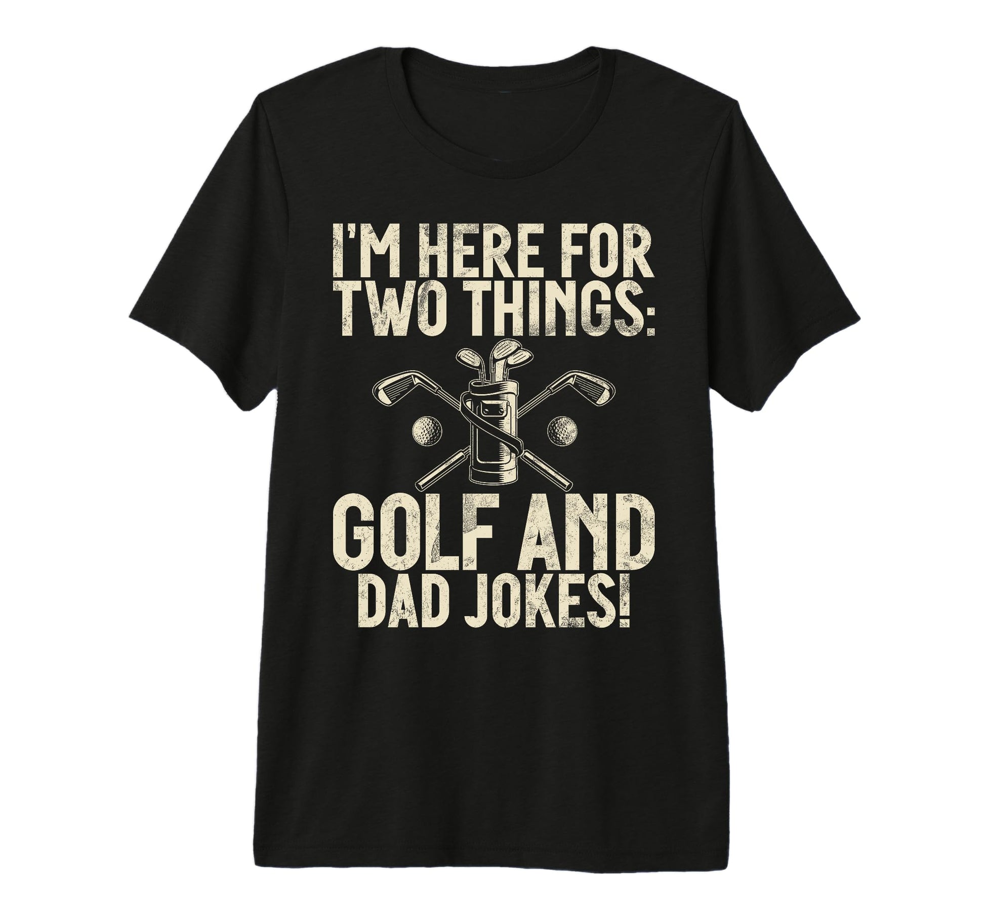 Golf And Dad Jokes Golf Dad Tri Blend T-Shirt - Minimalist Print for Adults - T-Shirt, Sweatshirt, Hoodie