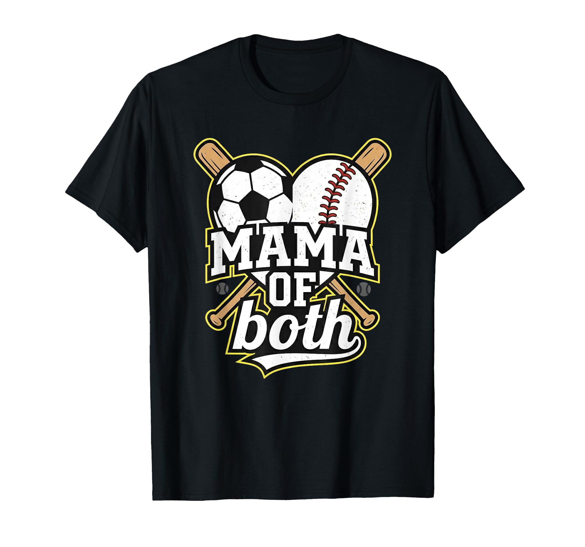 Mama Both Sports Mother Game Day T-Shirt - Graphic Print Unisex - T-Shirt, Sweatshirt, Hoodie