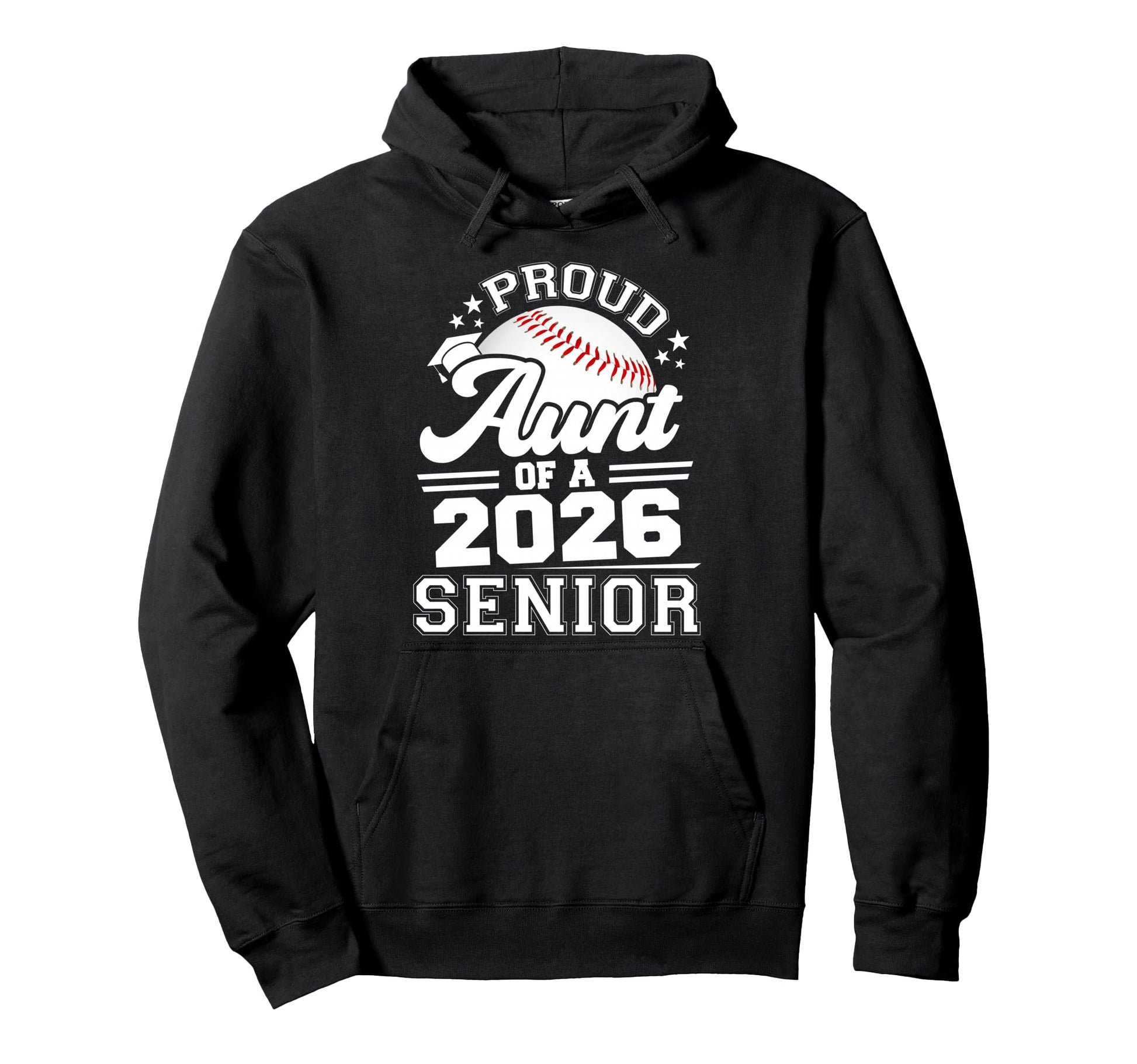 Proud Aunt 2026 Senior Baseball Hoodie - Minimalist Print Men Women - T-Shirt, Sweatshirt, Hoodie