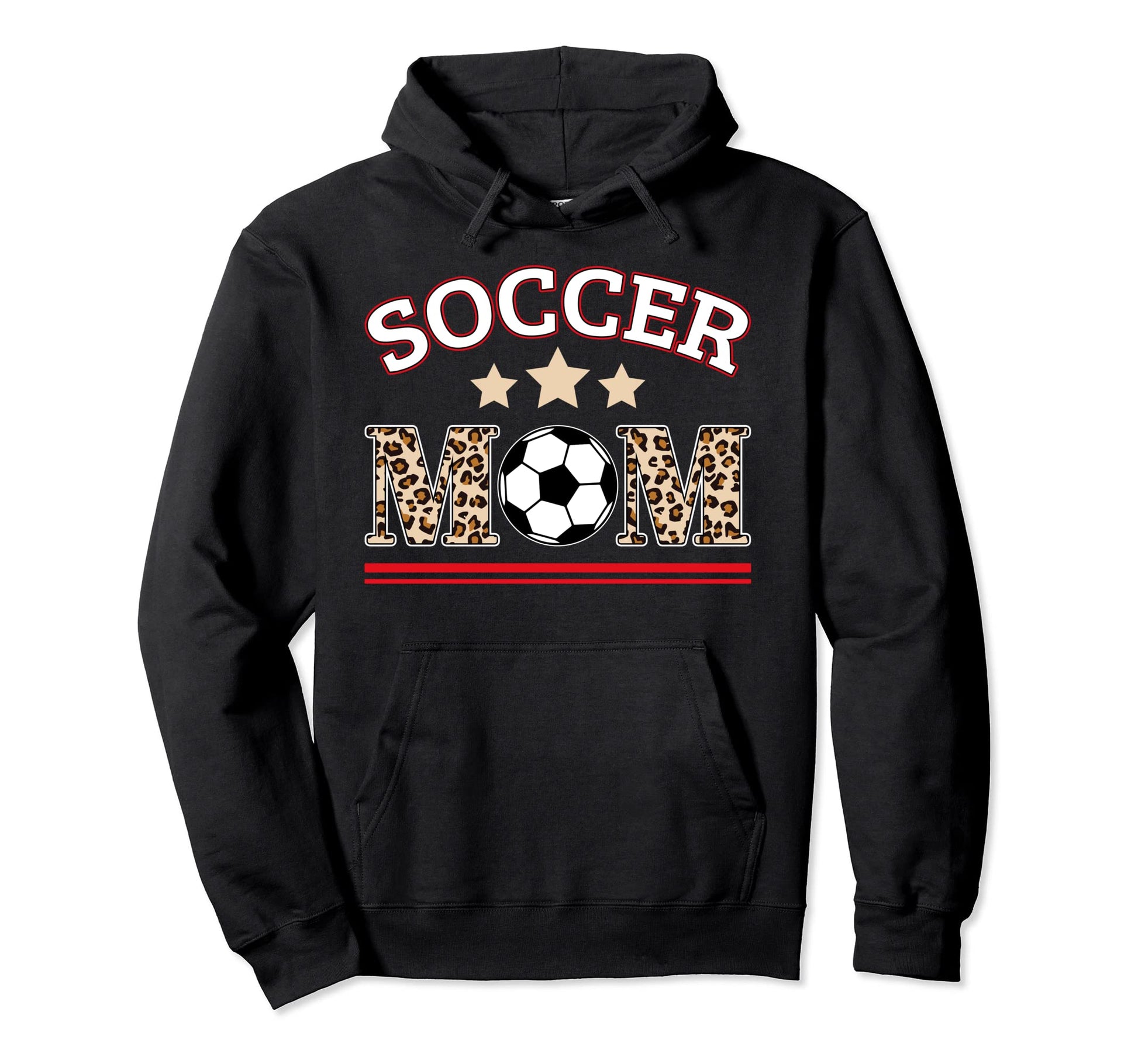 Funny Soccer Mom Leopard Cheetah Hoodie - Minimalist Print for Adults - T-Shirt, Sweatshirt, Hoodie
