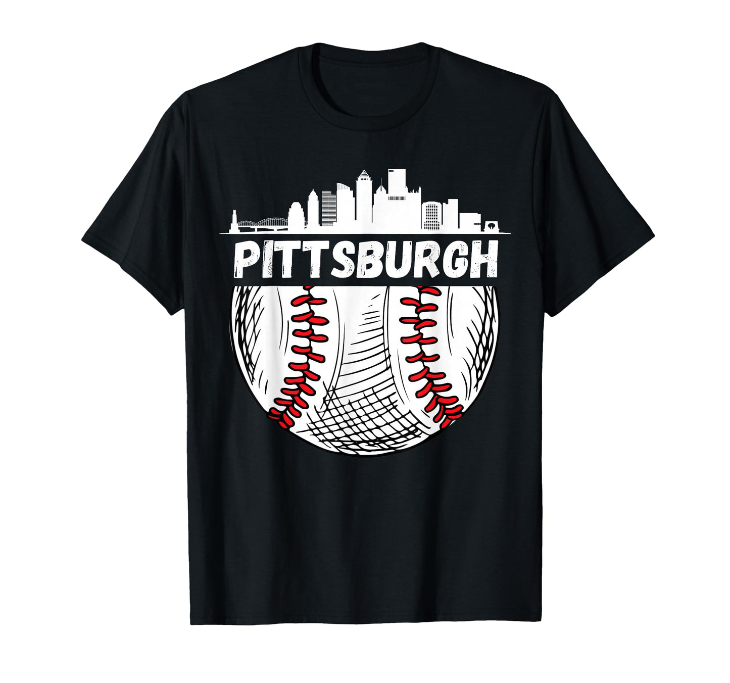 Pittsburgh Baseball Skyline T-Shirt - Custom Art Print for Adults - T-Shirt, Sweatshirt, Hoodie