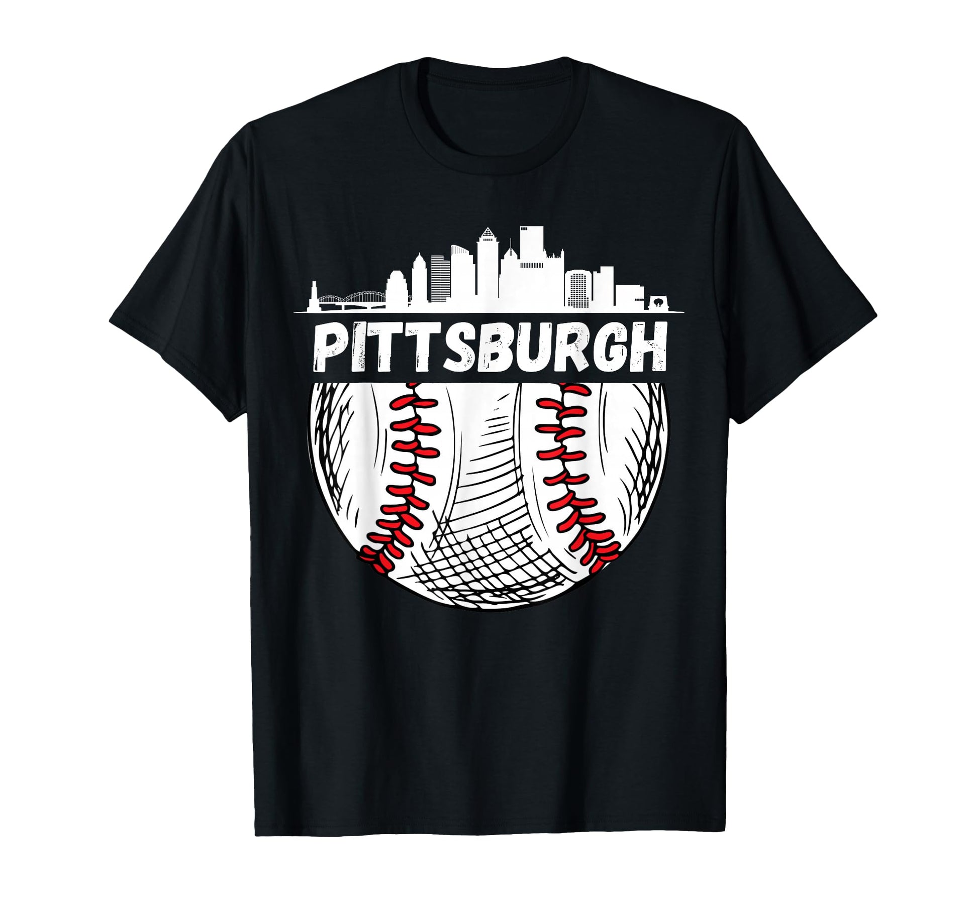 Pittsburgh Baseball Skyline T-Shirt - Custom Art Print for Adults - T-Shirt, Sweatshirt, Hoodie