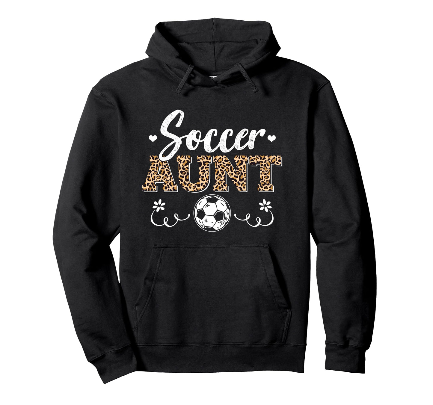 Funny Soccer Lover Leopard Hoodie - Casual Everyday Wear for Adults - T-Shirt, Sweatshirt, Hoodie