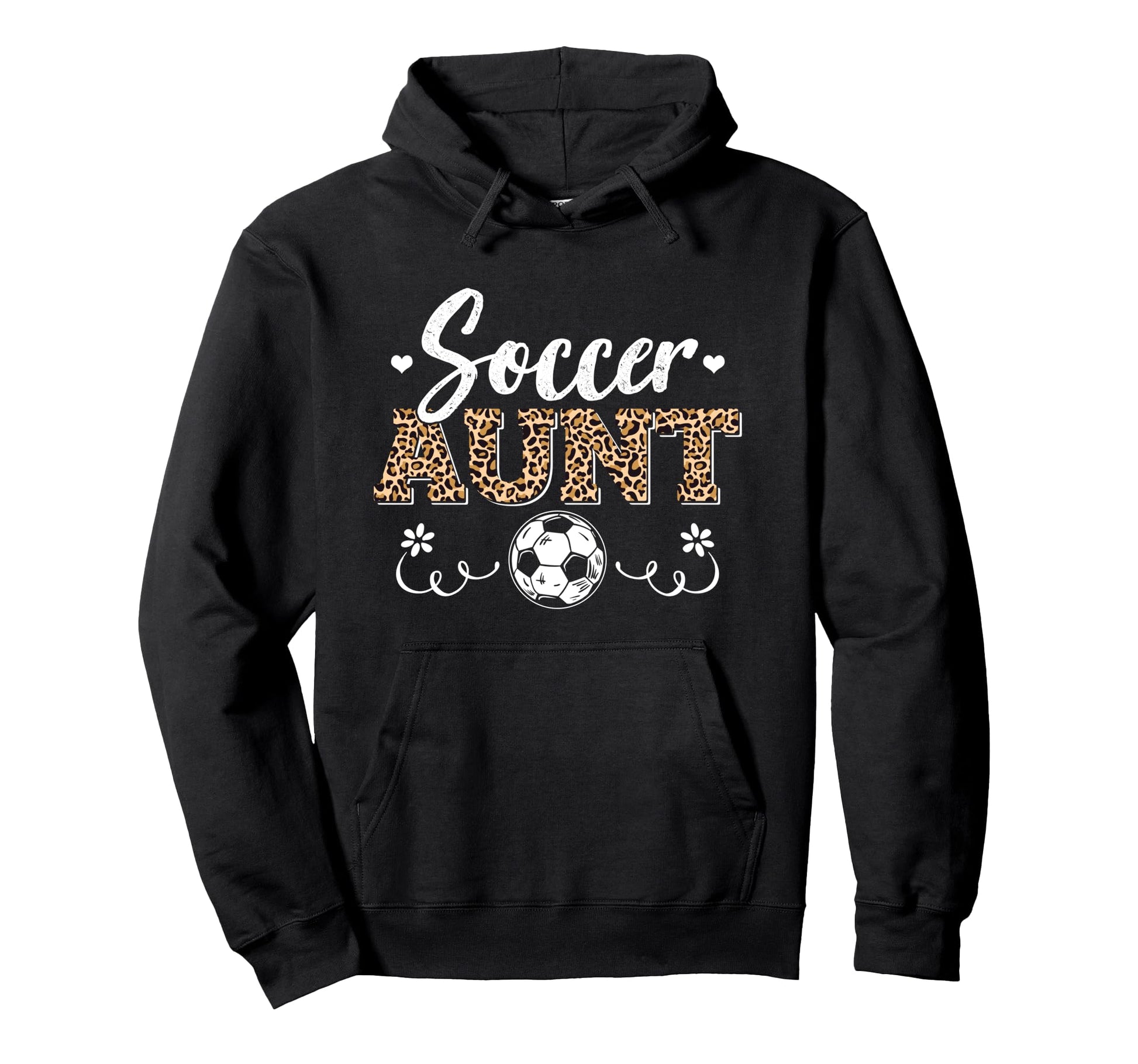 Funny Soccer Lover Leopard Hoodie - Casual Everyday Wear for Adults - T-Shirt, Sweatshirt, Hoodie