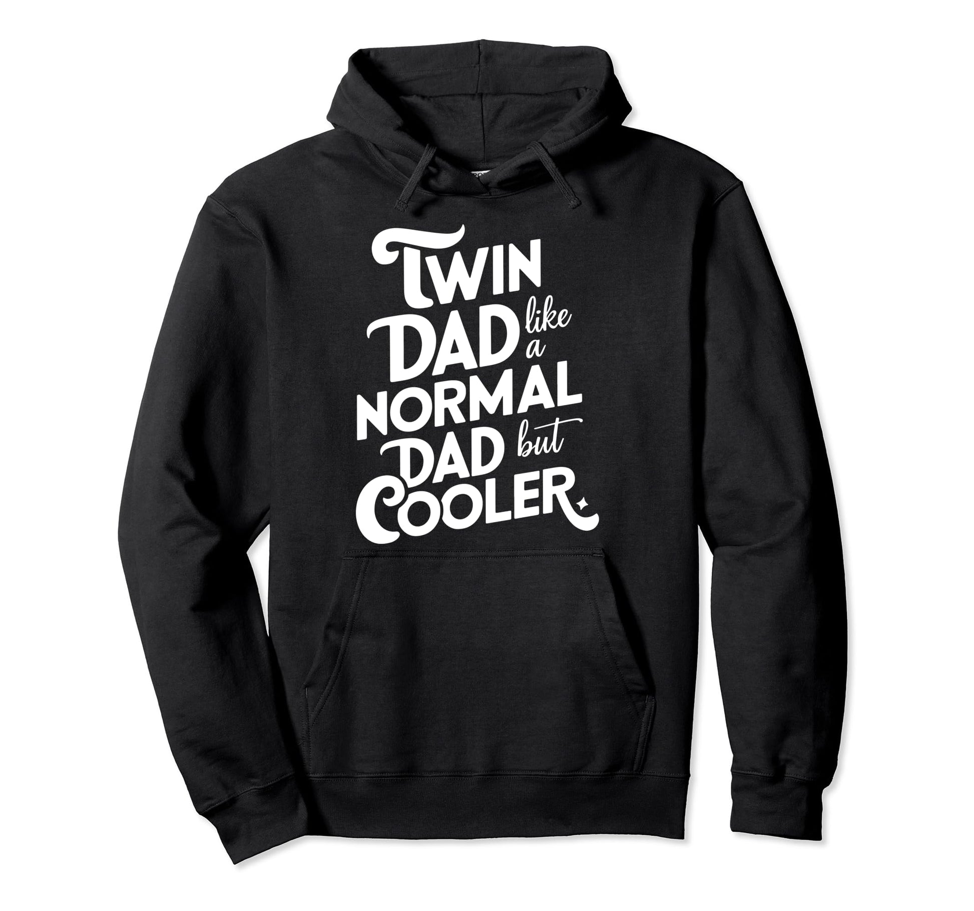 Cooler Twin Dad Novelty Funny Daddy Hoodie - Minimalist Print for Adults - T-Shirt, Sweatshirt, Hoodie