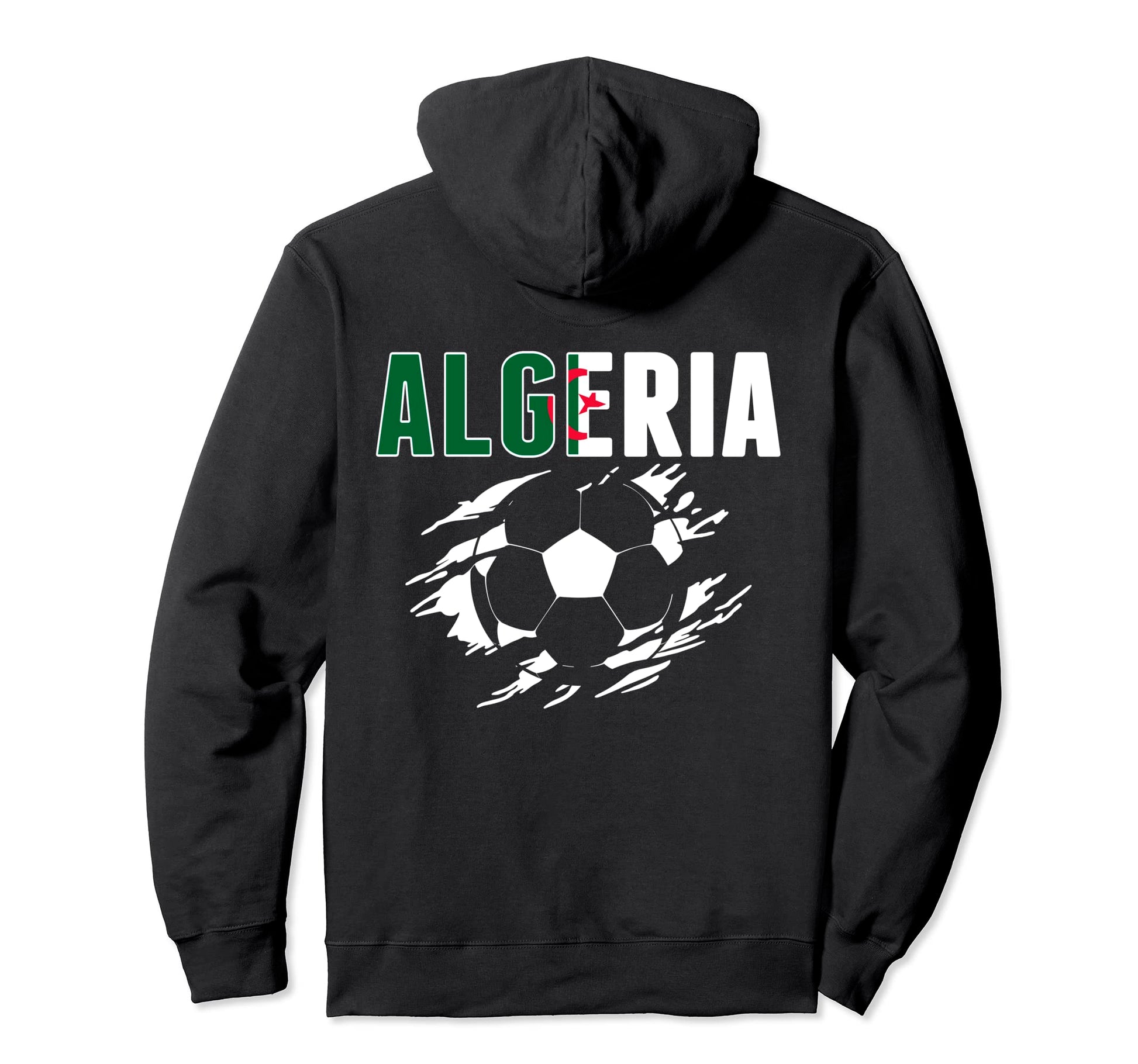 Algeria Soccer Fans Jersey Algerian Hoodie - Minimalist Print for Adults - T-Shirt, Sweatshirt, Hoodie