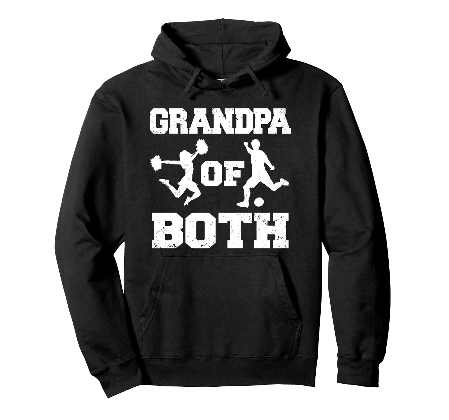 Grandpa Both Funny Soccer And Cheer Hoodie - Trendy Graphic Men Women - T-Shirt, Sweatshirt, Hoodie