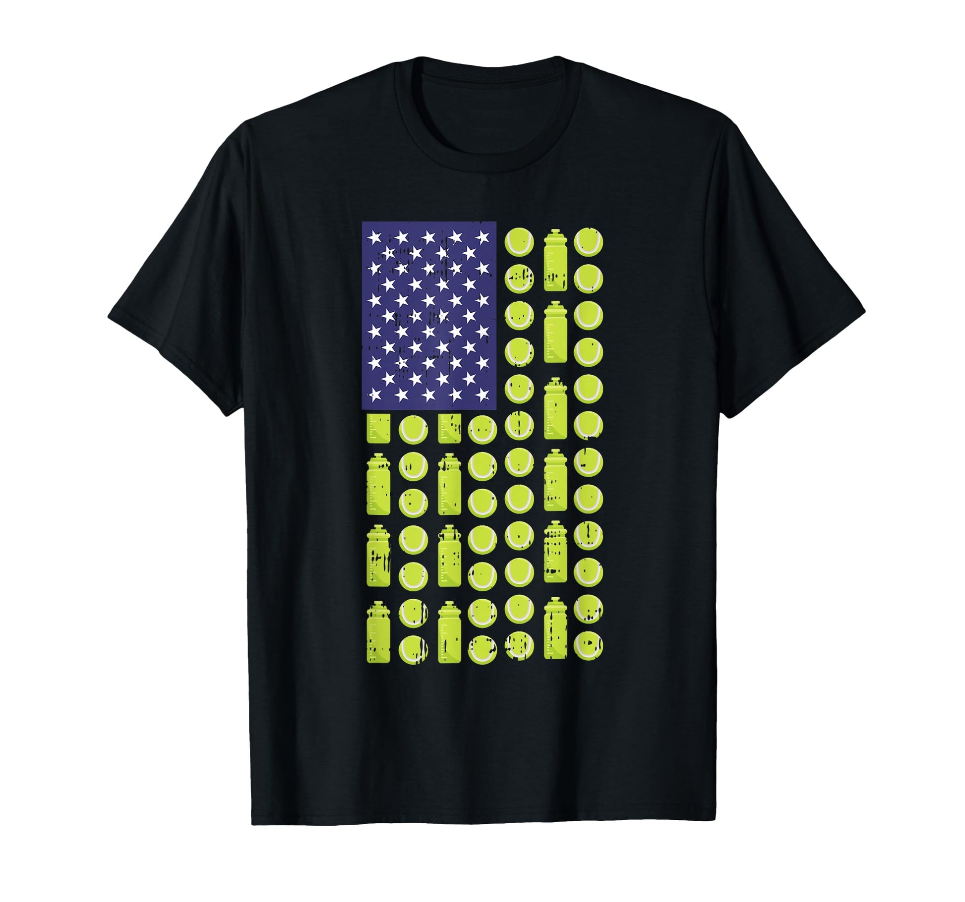 Tennis Ball Tumbler American Flag T-Shirt - Unique Graphic Men Women - T-Shirt, Sweatshirt, Hoodie