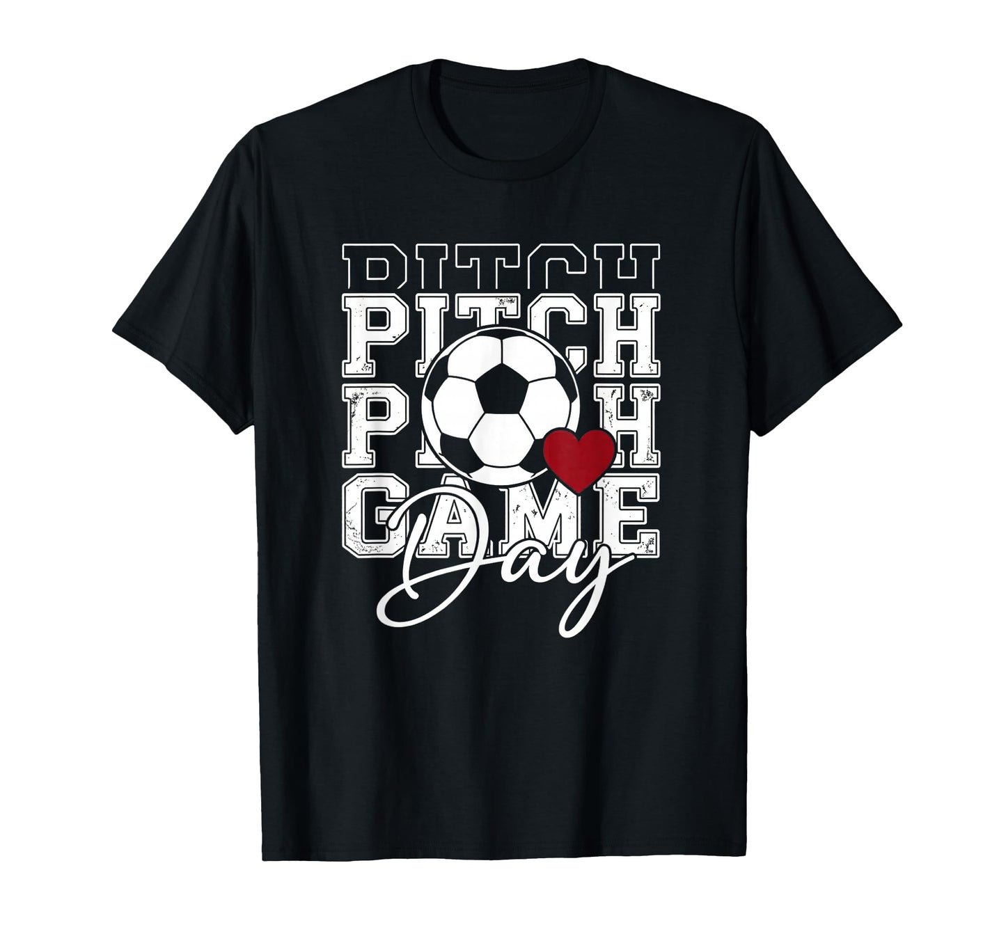 Soccer Game Day Spirit Heart Athlete T-Shirt - Custom Art Print Men Women - T-Shirt, Sweatshirt, Hoodie