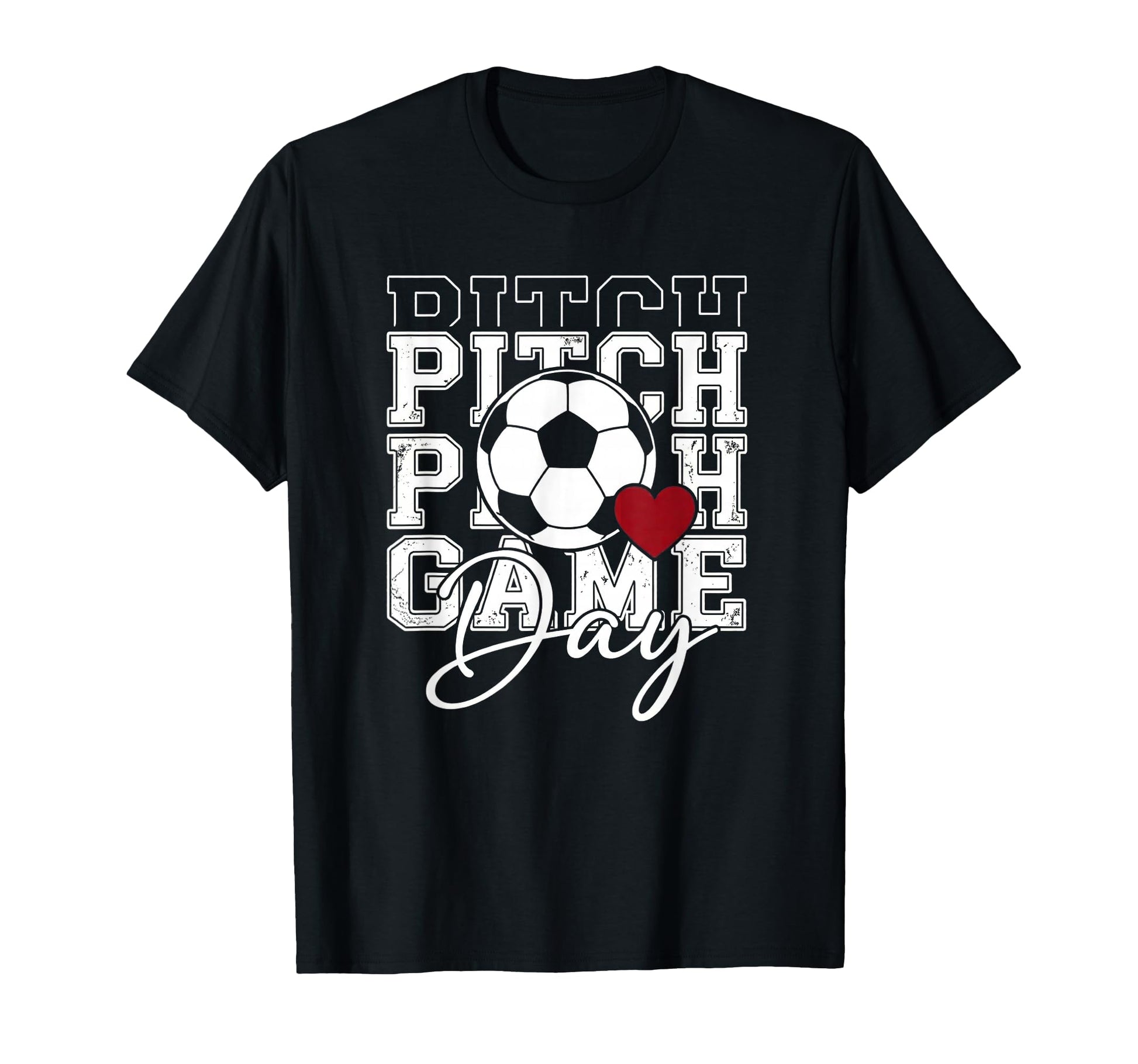 Soccer Game Day Spirit Heart Athlete T-Shirt - Custom Art Print Men Women - T-Shirt, Sweatshirt, Hoodie
