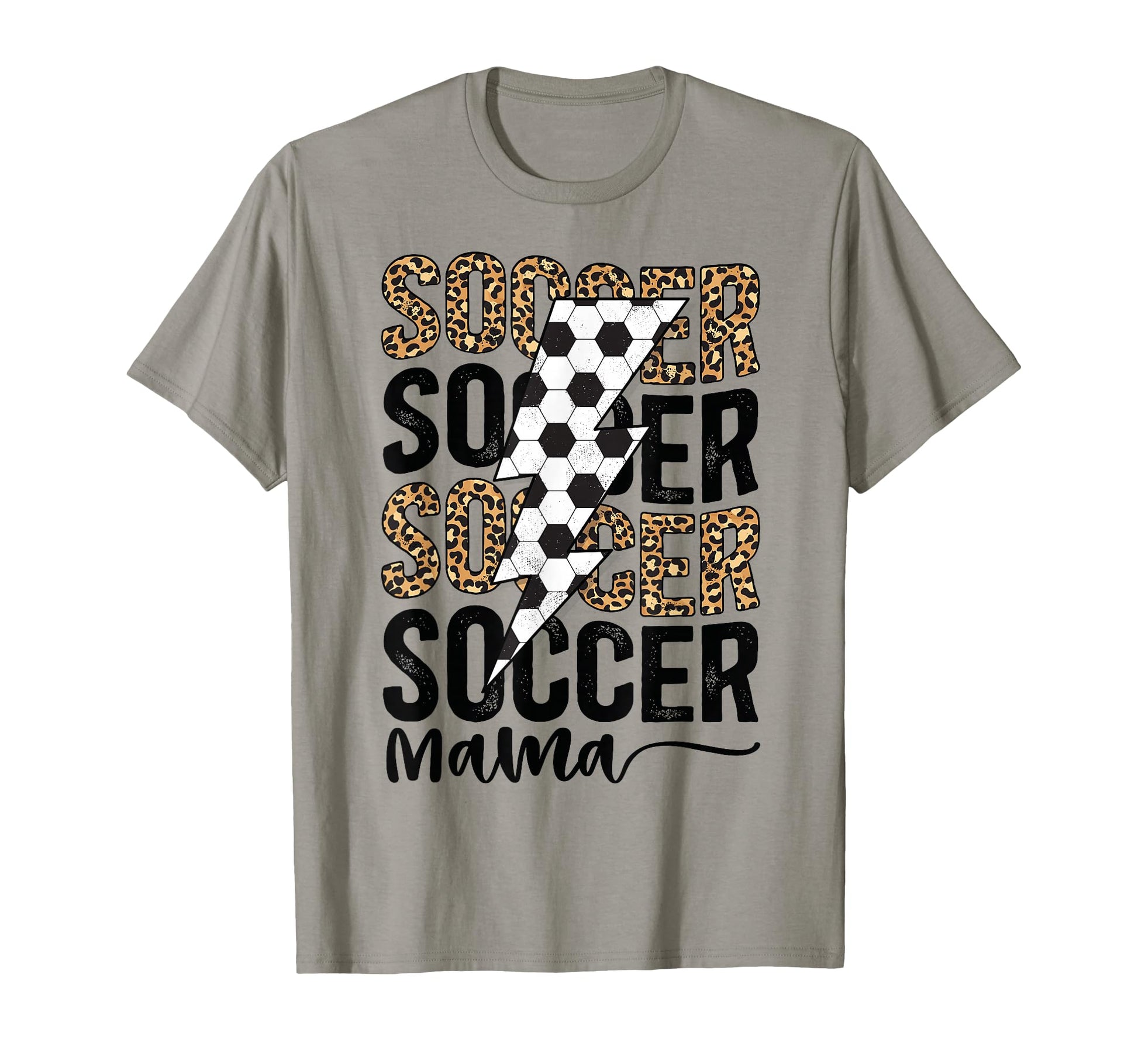 Soccer Mama Leopard Soccer Mom Soccer T-Shirt - Unique Graphic Unisex - T-Shirt, Sweatshirt, Hoodie