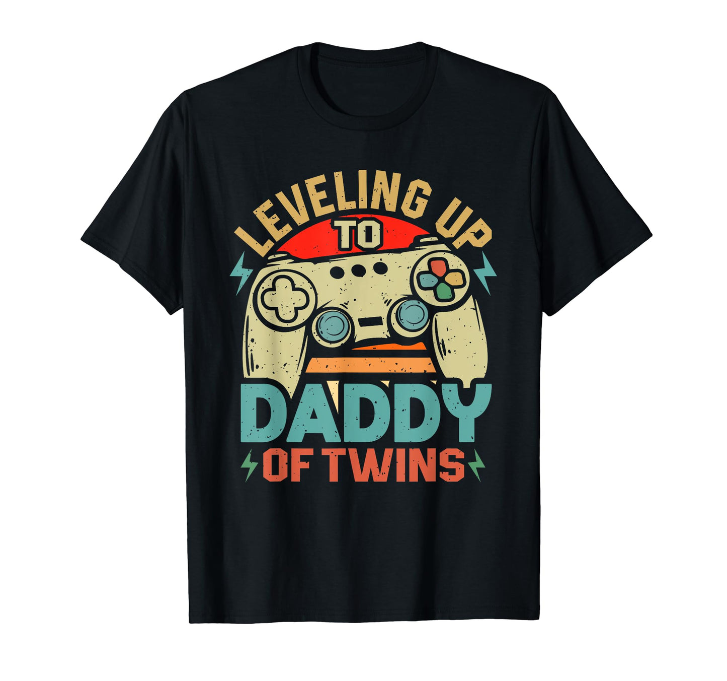 Leveling Up To Daddy Twins Gamer T-Shirt - Casual Everyday Wear for Adults - T-Shirt, Sweatshirt, Hoodie