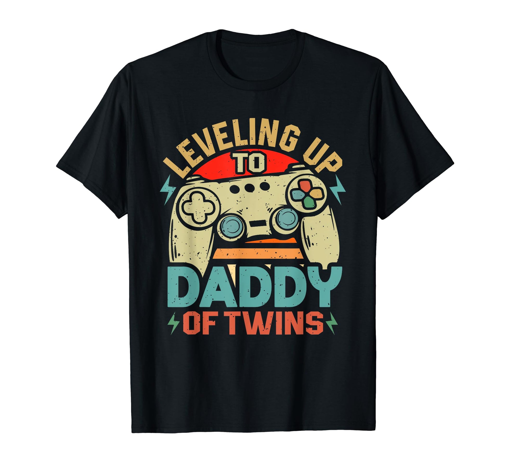 Leveling Up To Daddy Twins Gamer T-Shirt - Casual Everyday Wear for Adults - T-Shirt, Sweatshirt, Hoodie