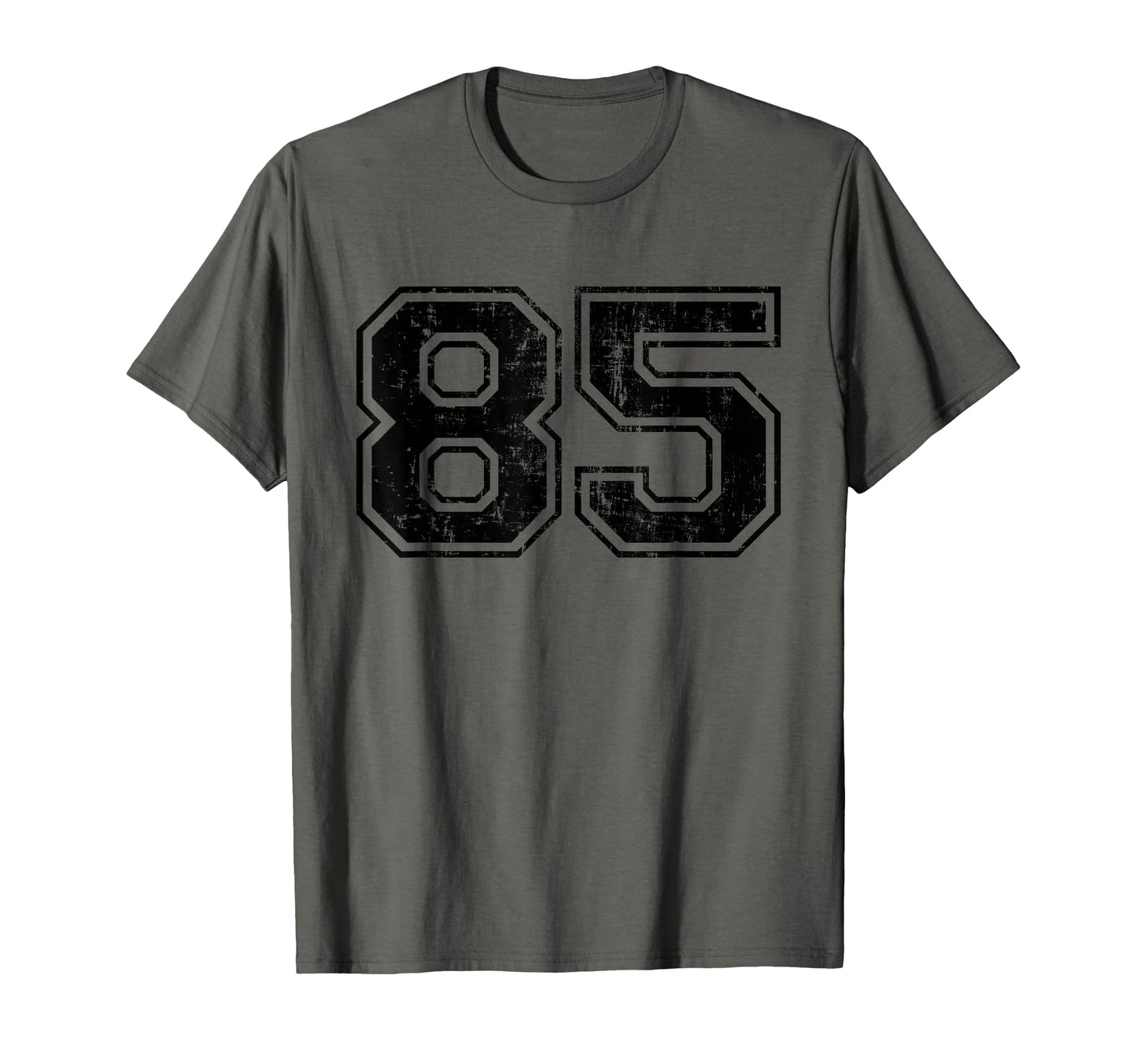 Number 85 Varsity Distressed Sport T-Shirt - Fun Novelty Design for Adults - T-Shirt, Sweatshirt, Hoodie