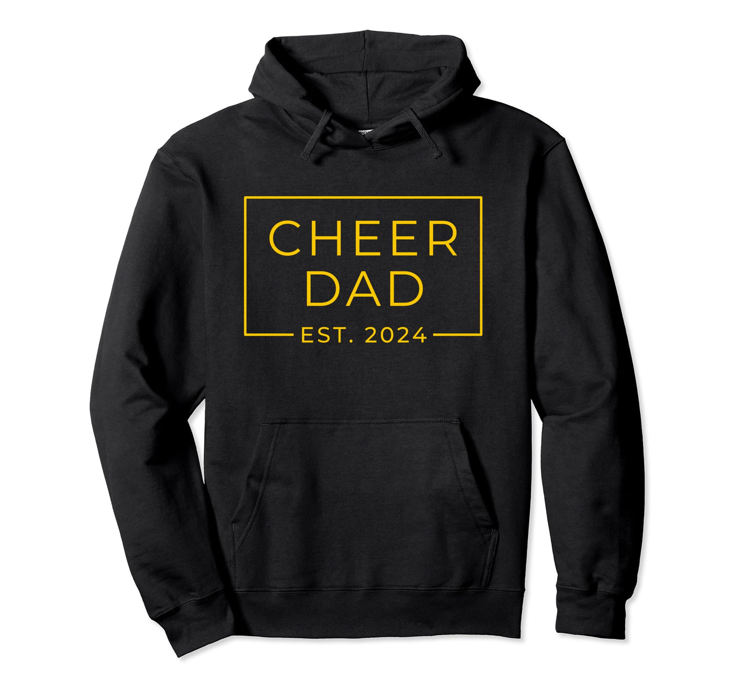 Cheer Dad Yellow Est 2024 Cheerleading Hoodie - Streetwear Style for Adults - T-Shirt, Sweatshirt, Hoodie
