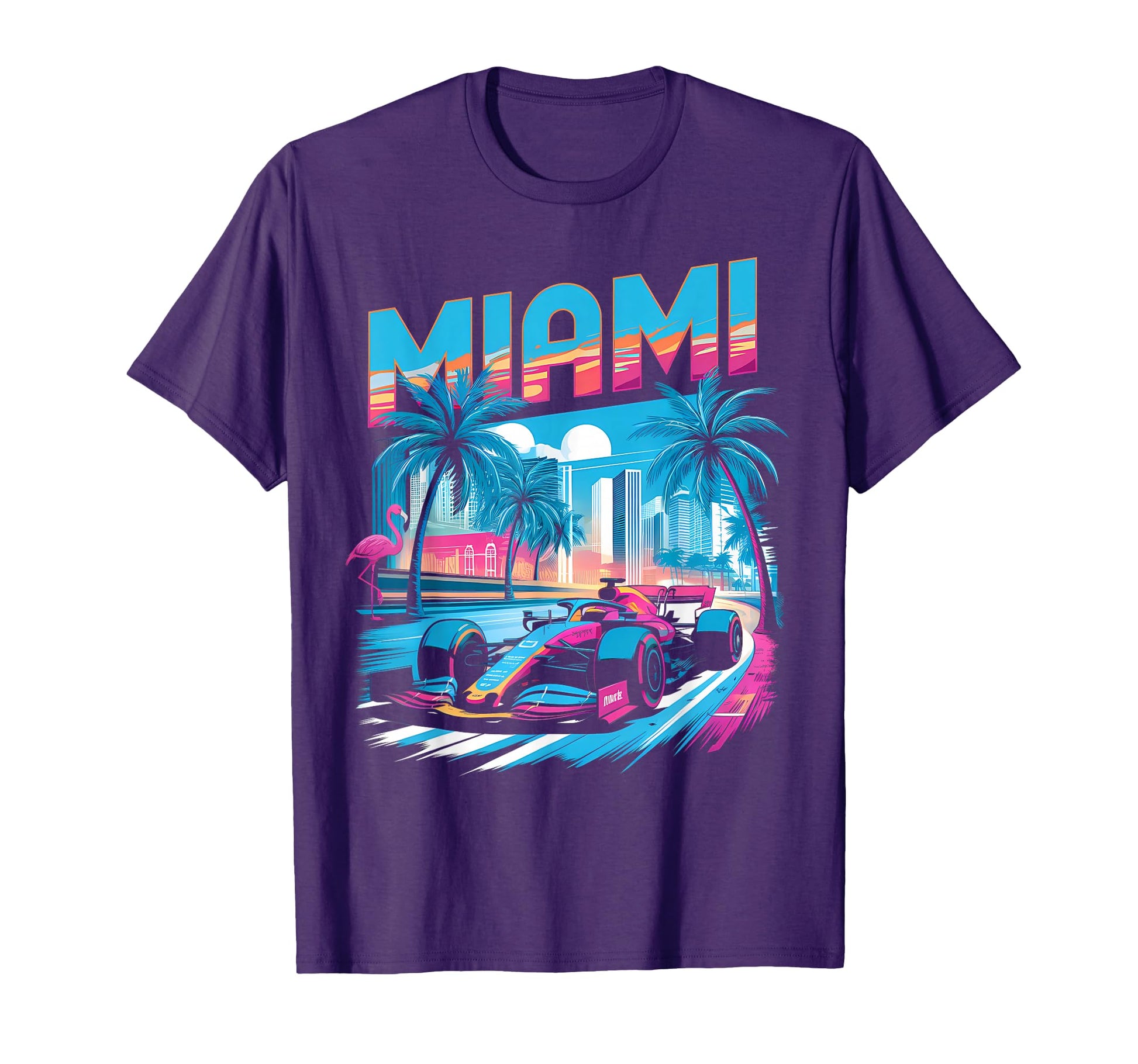 Miami Racing Gifts Race Car Racer Driver T-Shirt - Unique Graphic Unisex - T-Shirt, Sweatshirt, Hoodie