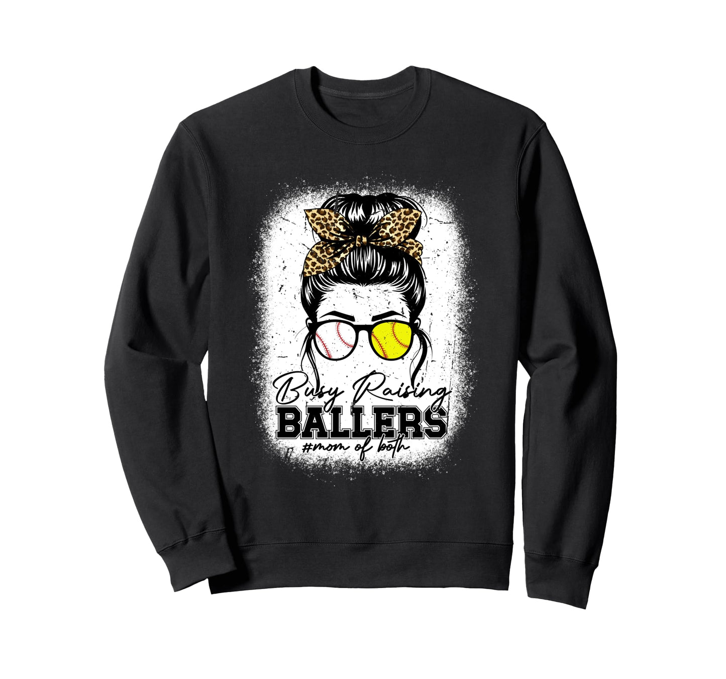 Busy Raising Ballers Baseball Softball Sweatshirt - Unique Graphic Unisex - T-Shirt, Sweatshirt, Hoodie