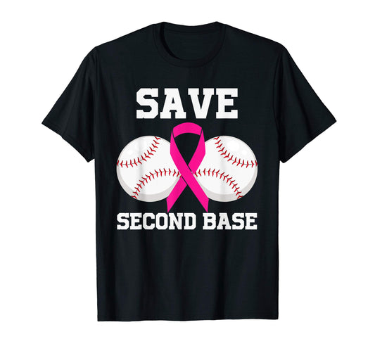 Baseball Breast Cancer Awareness T-Shirt - Fun Novelty Design Men Women - T-Shirt, Sweatshirt, Hoodie