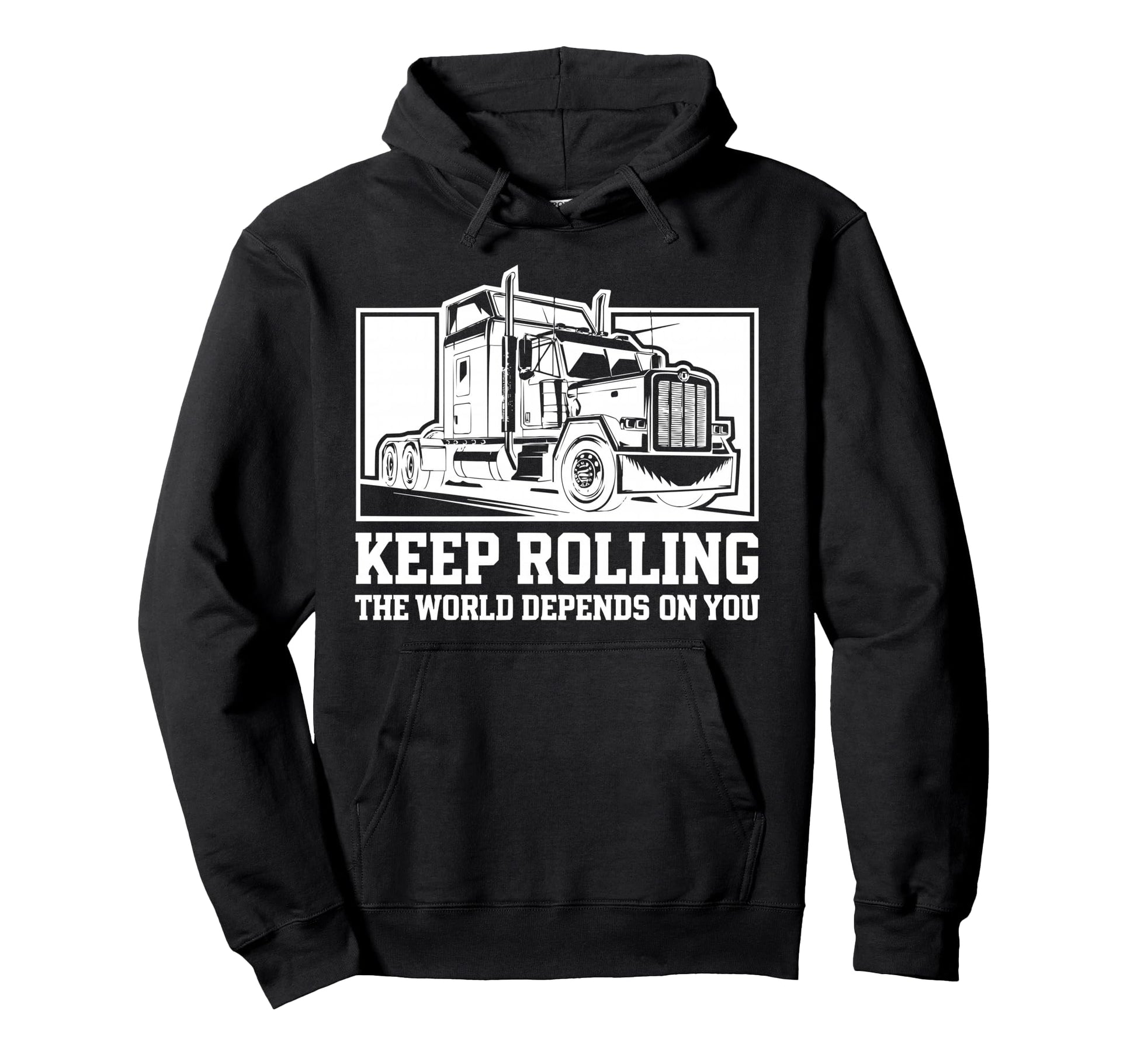 Trucker Motivational Truck Driver Proud Hoodie - Minimalist Print Unisex - T-Shirt, Sweatshirt, Hoodie