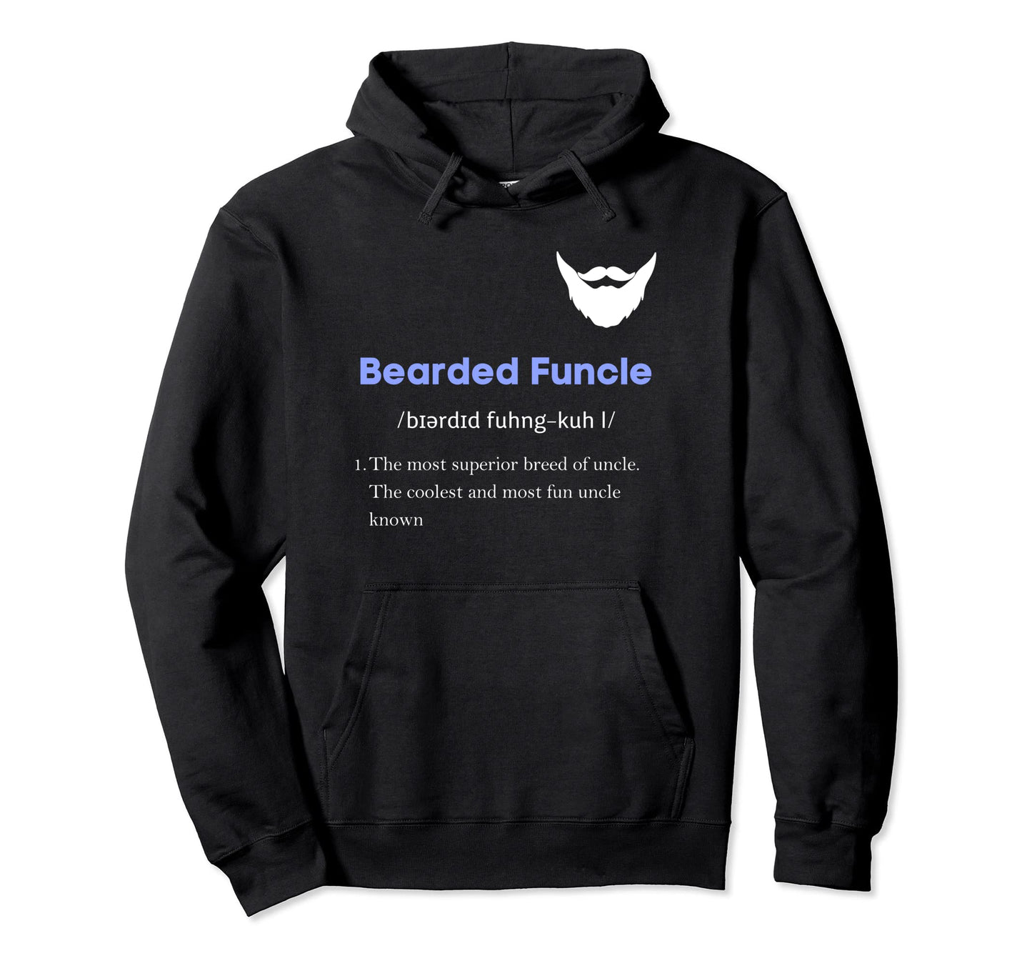 Bearded Uncle Beard Carrier Hipster Hoodie - Fun Novelty Design Men Women - T-Shirt, Sweatshirt, Hoodie