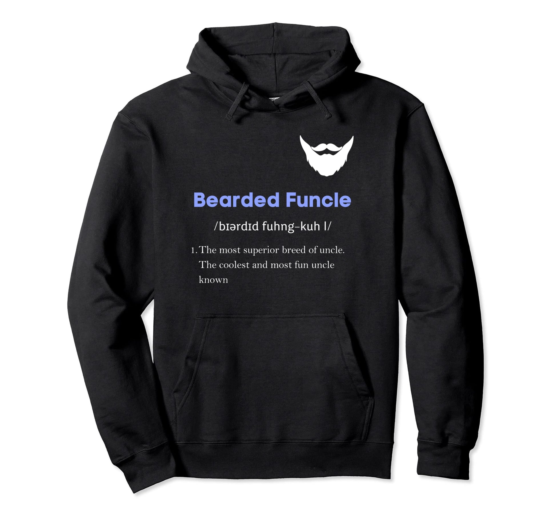 Bearded Uncle Beard Carrier Hipster Hoodie - Fun Novelty Design Men Women - T-Shirt, Sweatshirt, Hoodie