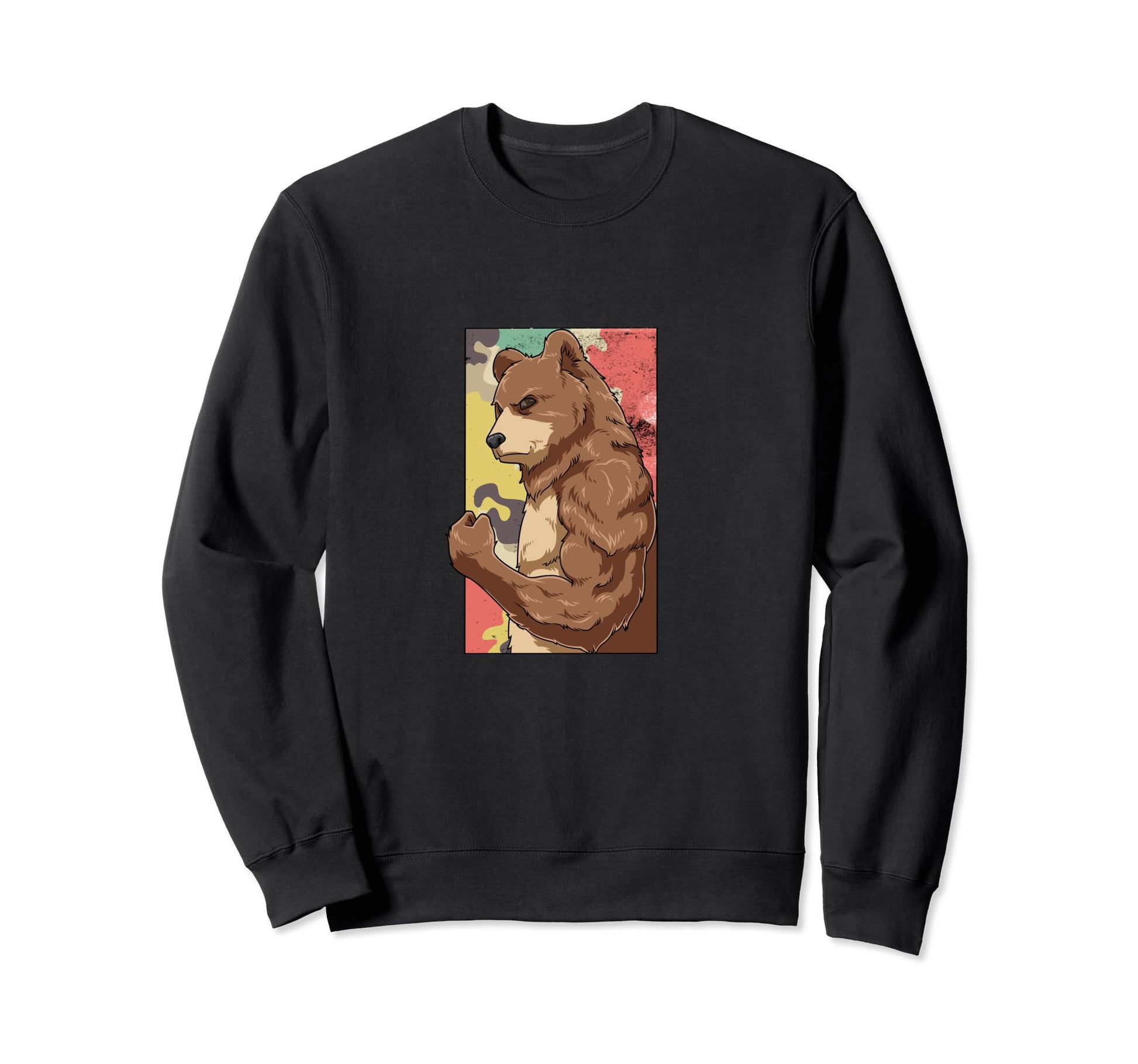 Papabear Strong Father Sweatshirt - Minimalist Print for Adults - T-Shirt, Sweatshirt, Hoodie