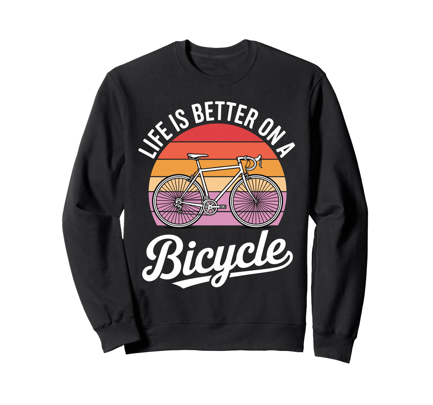 Funny Cycling Art Road Bike Rider Sweatshirt - Unique Graphic for Adults - T-Shirt, Sweatshirt, Hoodie