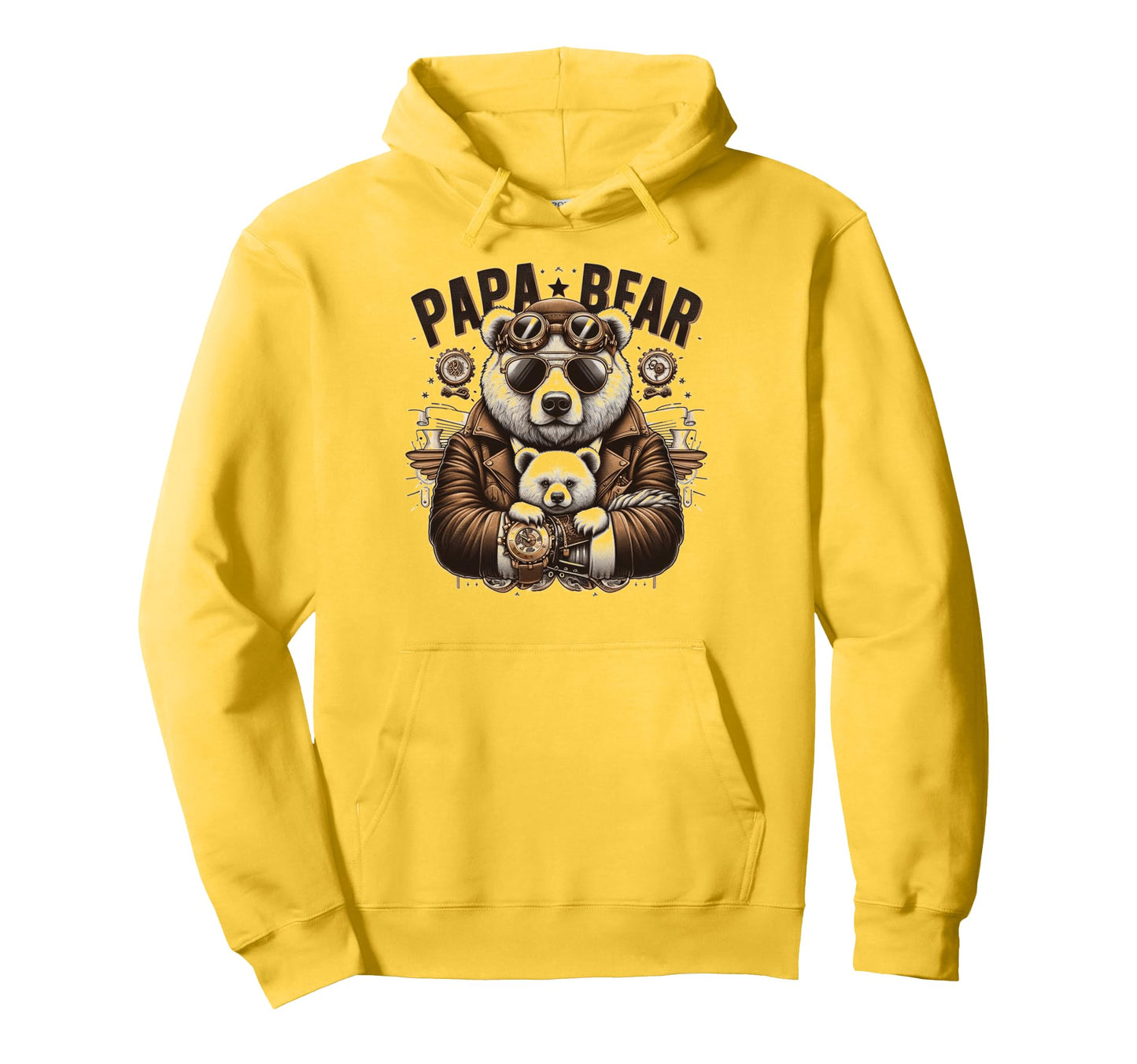 Papa Bear Funny Mechanic Bears Animal Hoodie - Fun Novelty Design Unisex - T-Shirt, Sweatshirt, Hoodie