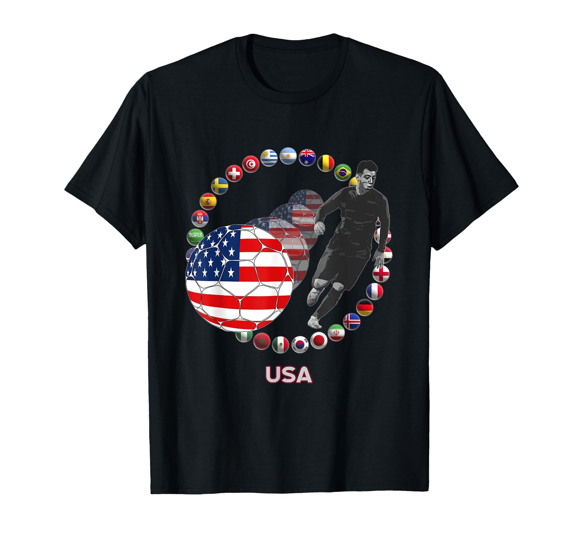 International World Flags Football Game T-Shirt - Unique Graphic Unisex - T-Shirt, Sweatshirt, Hoodie