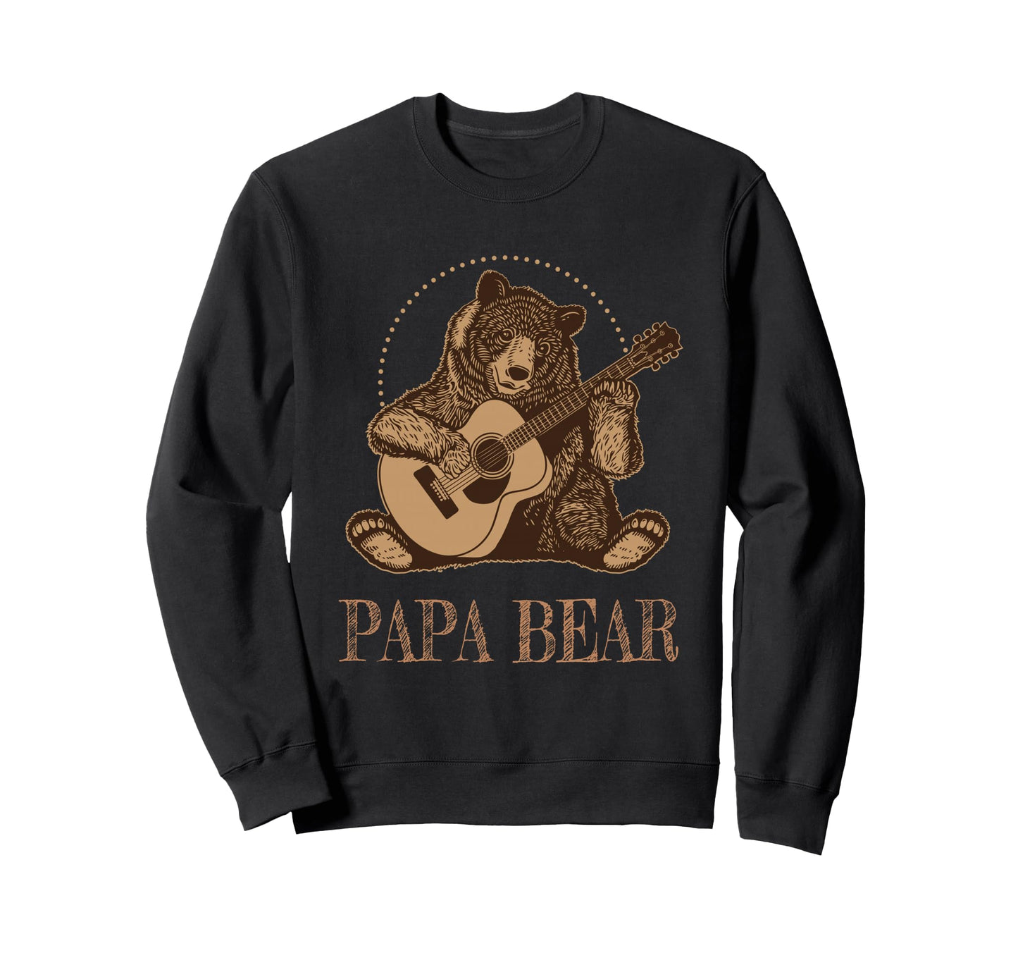 Gift Guitar Player Guitarist Papa Sweatshirt - Custom Art Print for Adults - T-Shirt, Sweatshirt, Hoodie