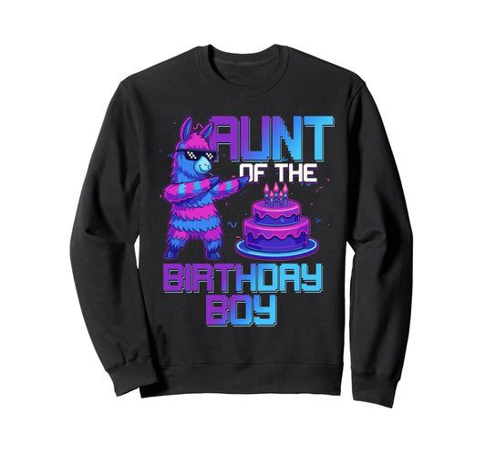 Aunt Birthday Llama Pinata Party Sweatshirt - Novelty Apparel for Adults - T-Shirt, Sweatshirt, Hoodie