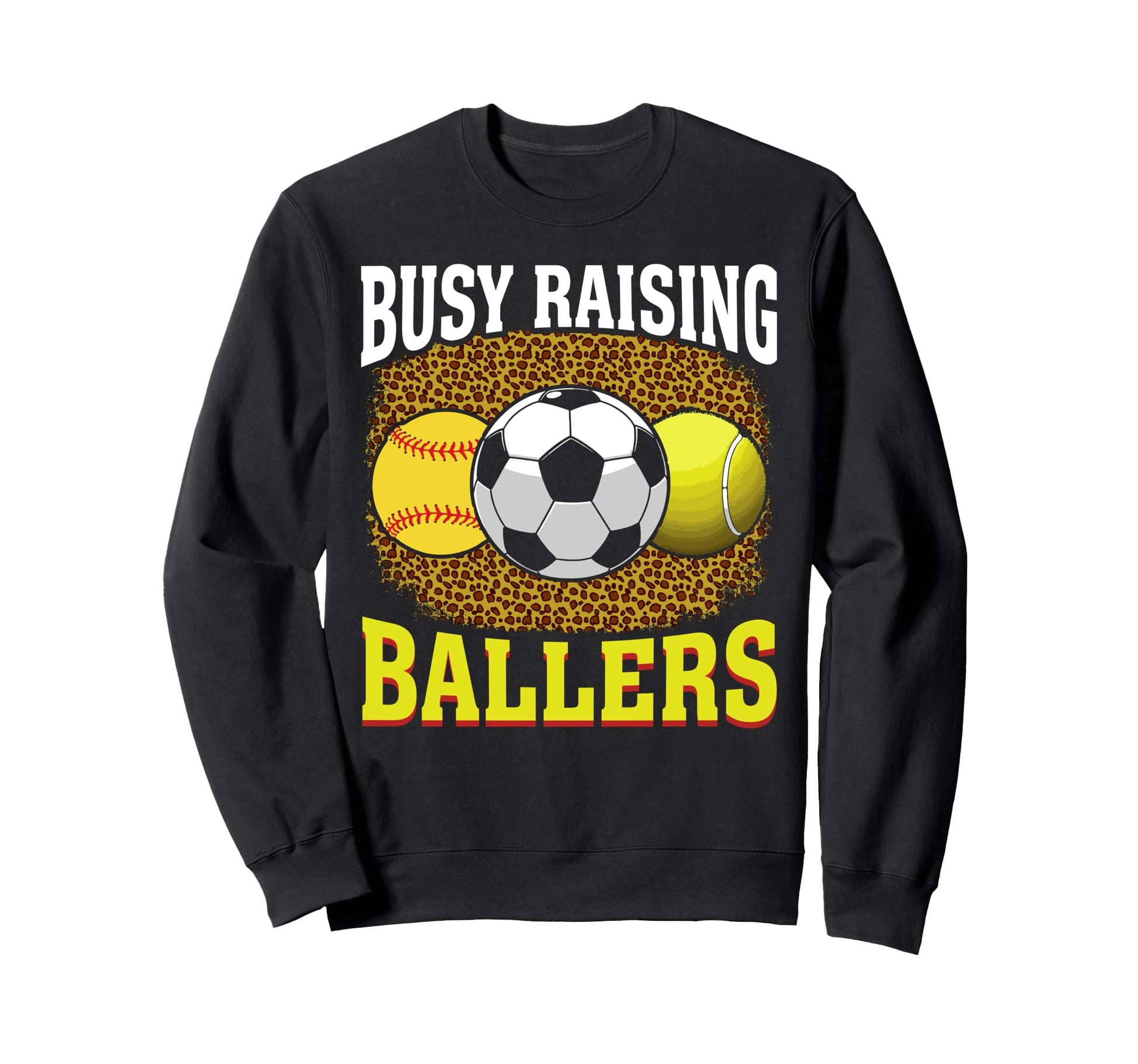 Busy Raising Ballers Softball Sweatshirt - Minimalist Print Men Women - T-Shirt, Sweatshirt, Hoodie