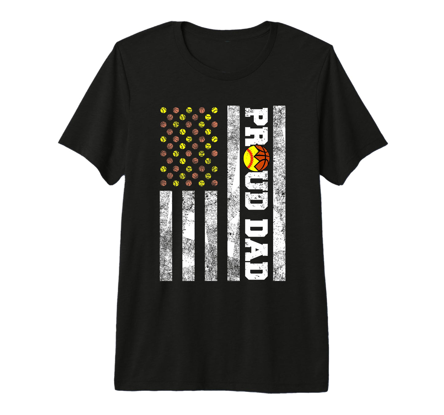 Mens Proud Dad American Flag Funny T-Shirt - Novelty Apparel Unisex - T-Shirt, Sweatshirt, Hoodie