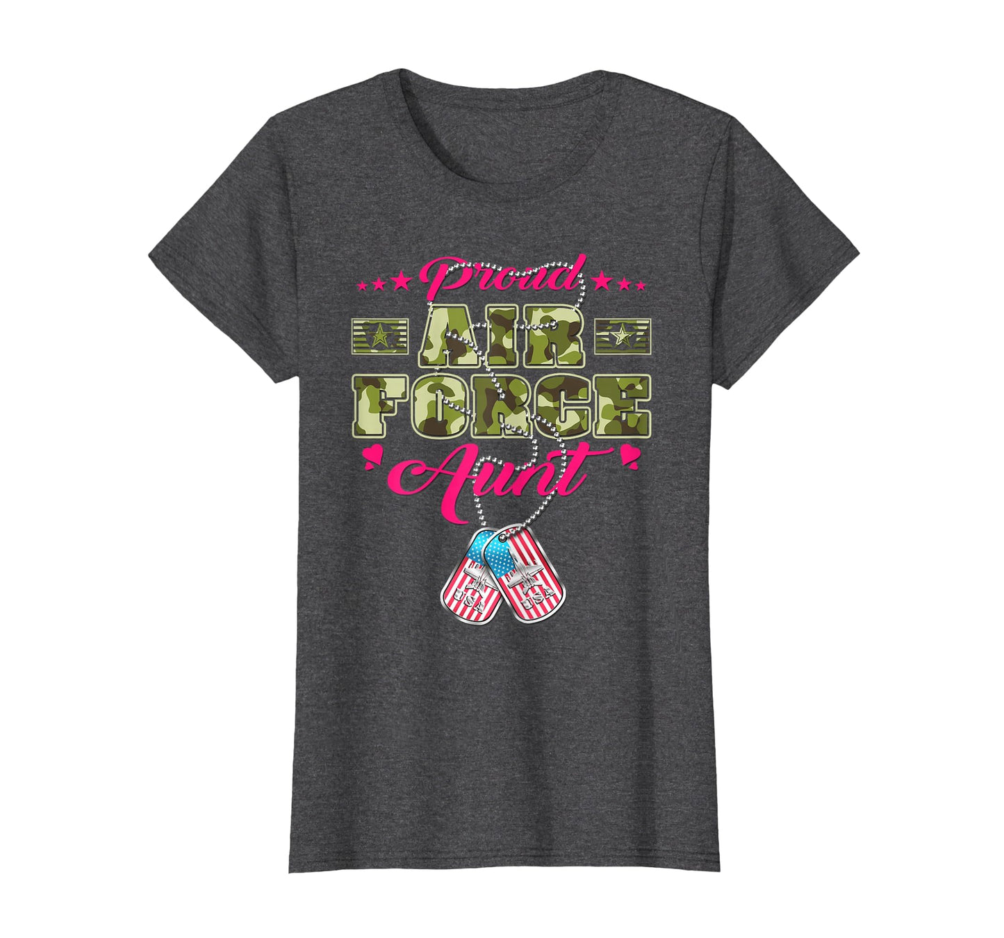 Proud Air Force Aunt Camo Us Flag T-Shirt - Casual Everyday Wear Men Women - T-Shirt, Sweatshirt, Hoodie