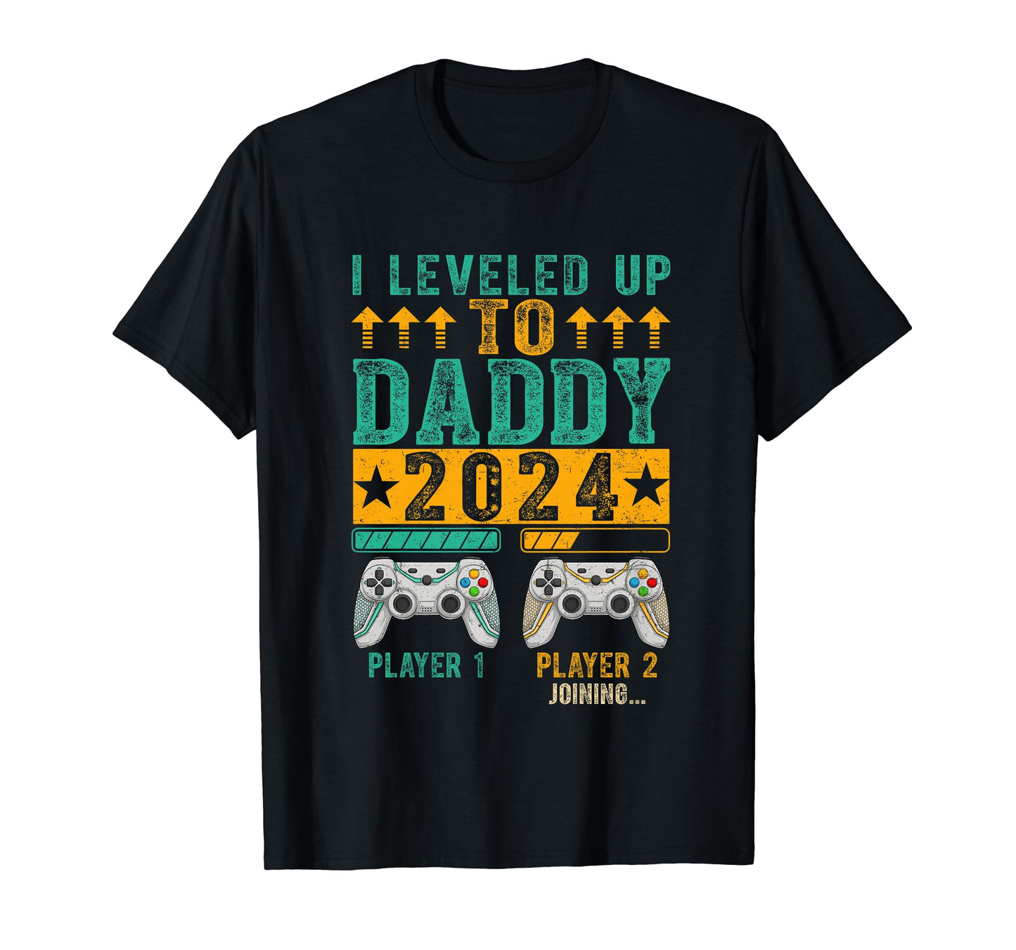 I Leveled Up To Daddy 2024 Fathers T-Shirt - Aesthetic Graphic Men Women - T-Shirt, Sweatshirt, Hoodie