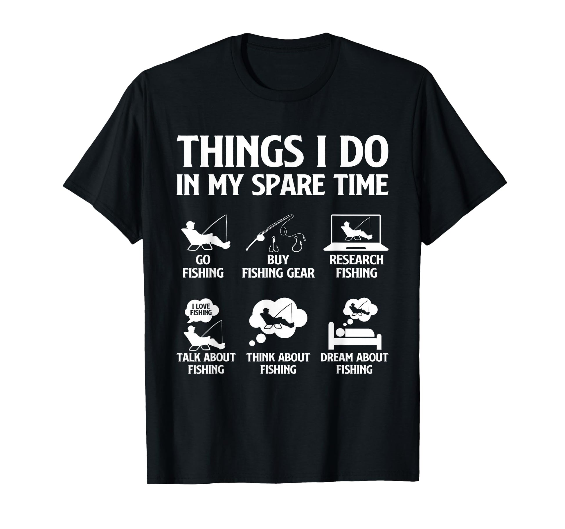 Things I Do My Spare Time Fishing Bass T-Shirt - Trendy Graphic Men Women - T-Shirt, Sweatshirt, Hoodie