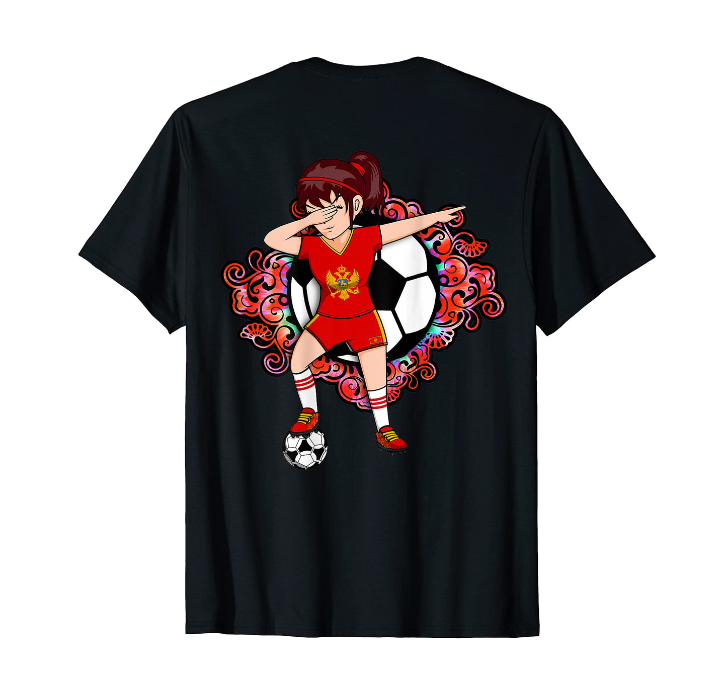 Dabbing Soccer Montenegro Jersey T-Shirt - Fun Novelty Design Unisex - T-Shirt, Sweatshirt, Hoodie