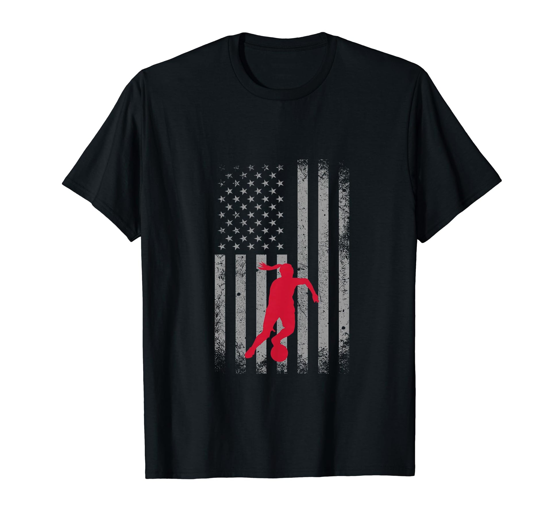 Distressed American Flag Patriotic T-Shirt - Custom Art Print for Adults - T-Shirt, Sweatshirt, Hoodie