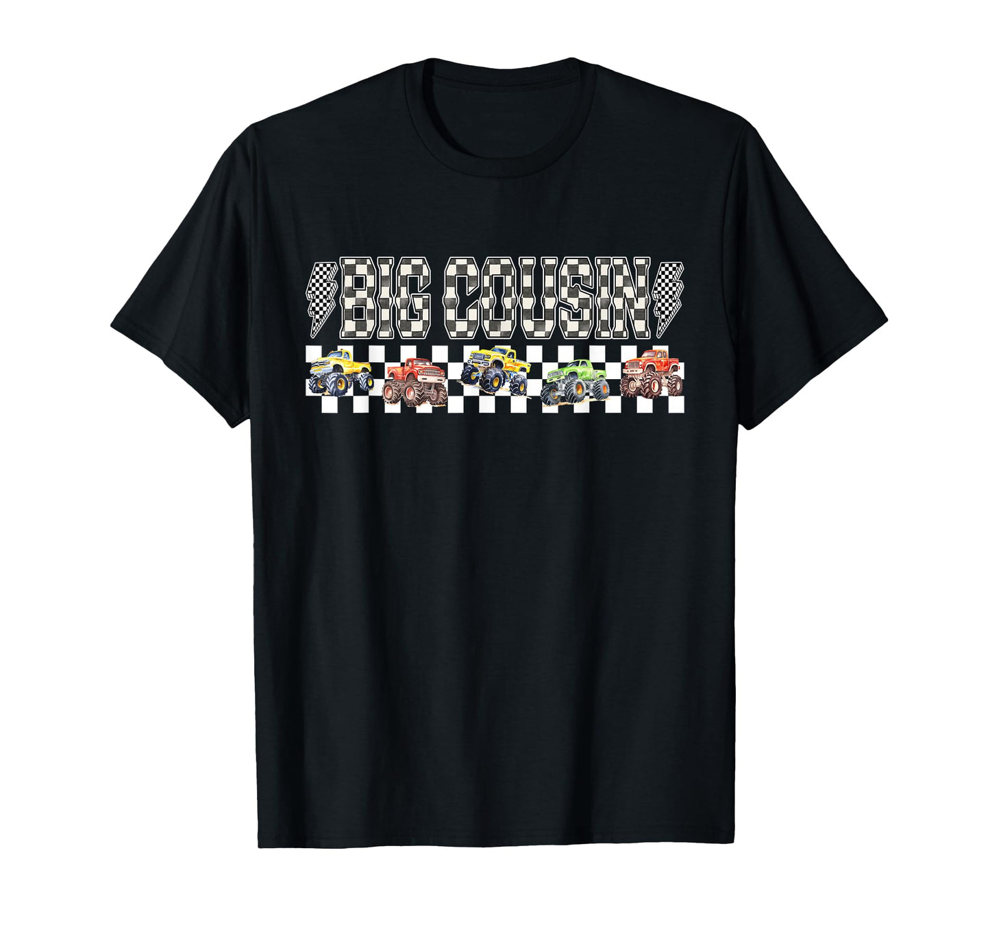 Big Cousin Monster Truck Family Crew T-Shirt - Unique Graphic for Adults - T-Shirt, Sweatshirt, Hoodie