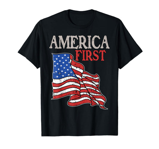 America First Usa American Patriot T-Shirt - Streetwear Style Men Women - T-Shirt, Sweatshirt, Hoodie
